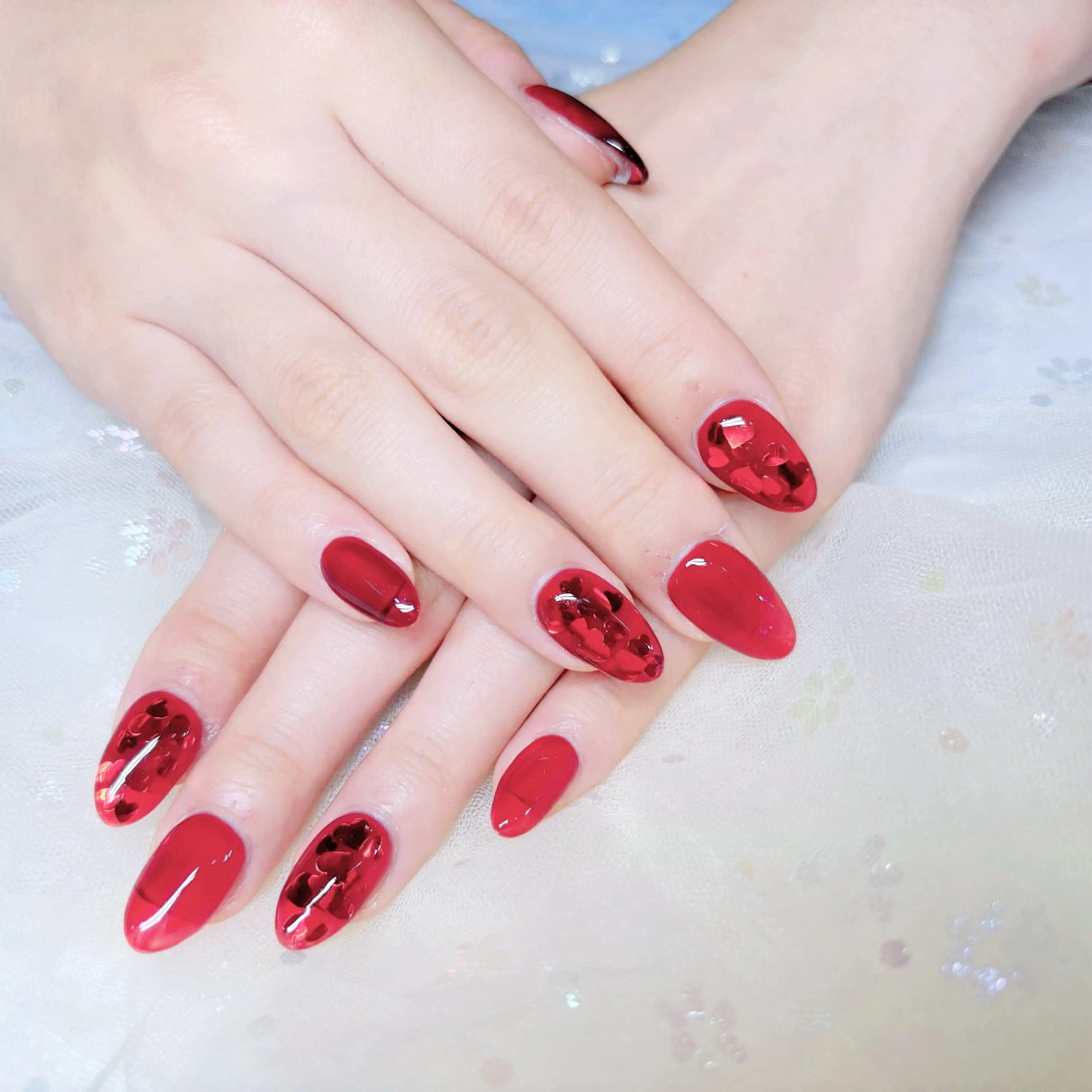 ネイル ハンドネイル H3 Nail Tsuki🦋💙のネイルデザイン