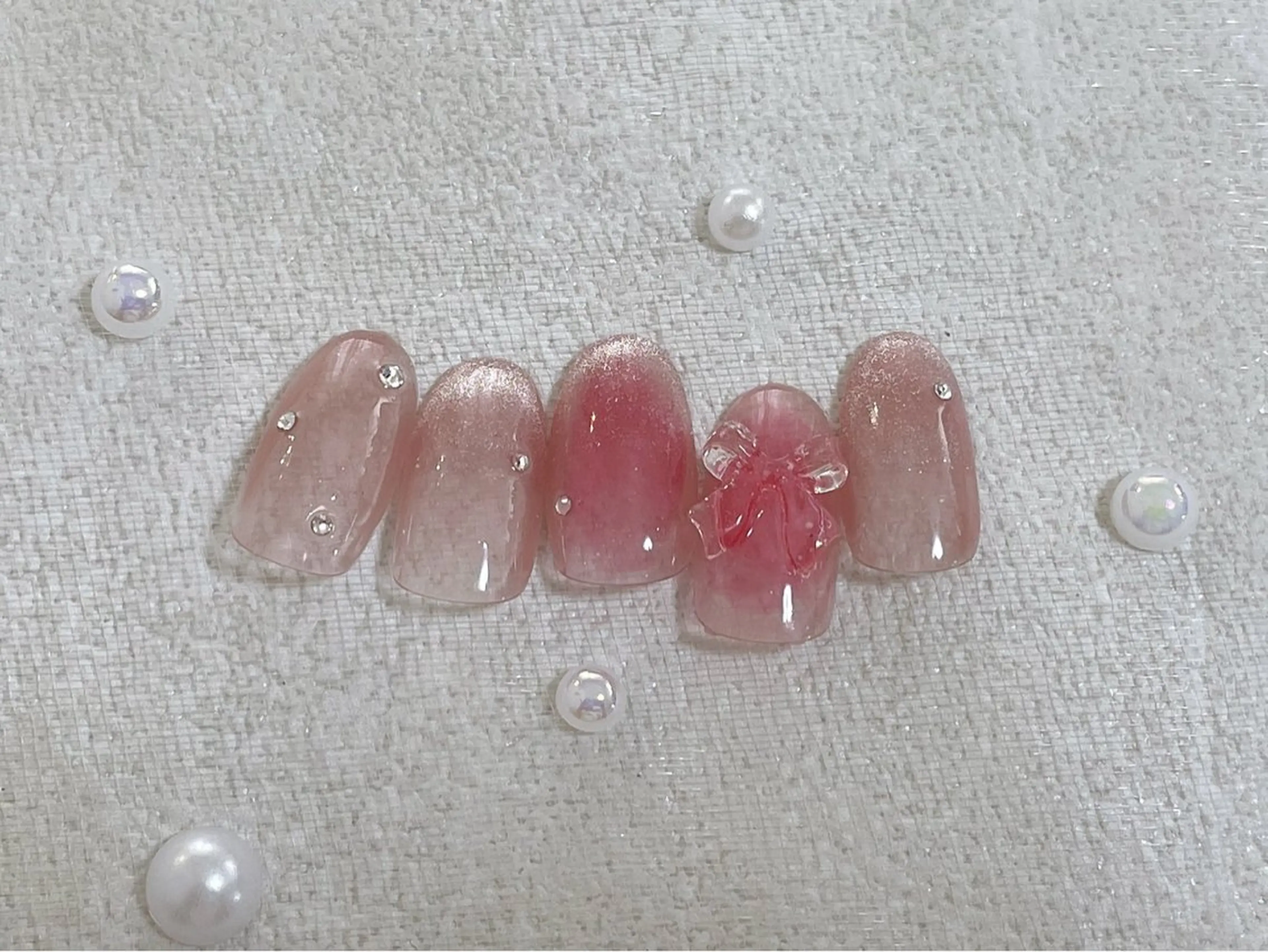 ネイル オーロラネイル ブルー フットネイル フレンチネイル ジェルネイル ハンドネイル kiki nail たまプラーザのネイルデザイン