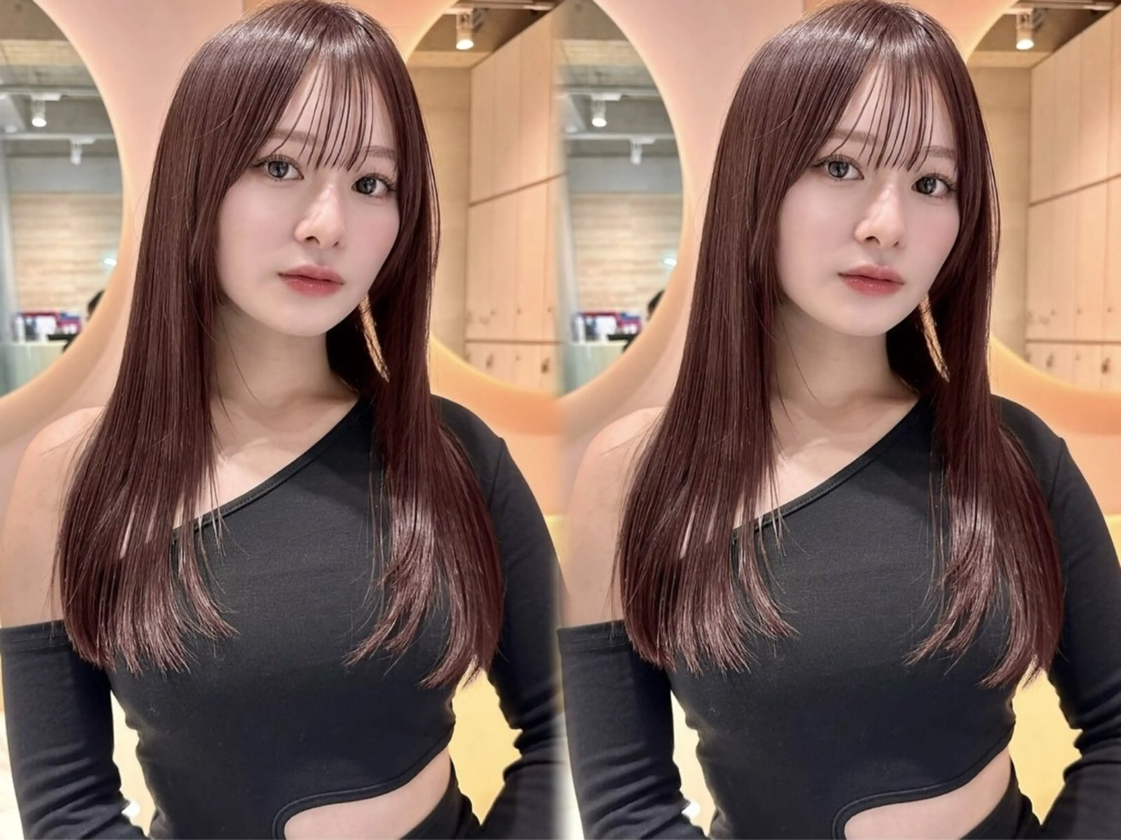 ロング カラー 縮毛矯正 カット ヘアカラー 縮毛矯正 似合わせカットカラー 吉田こうすけのヘアスタイル