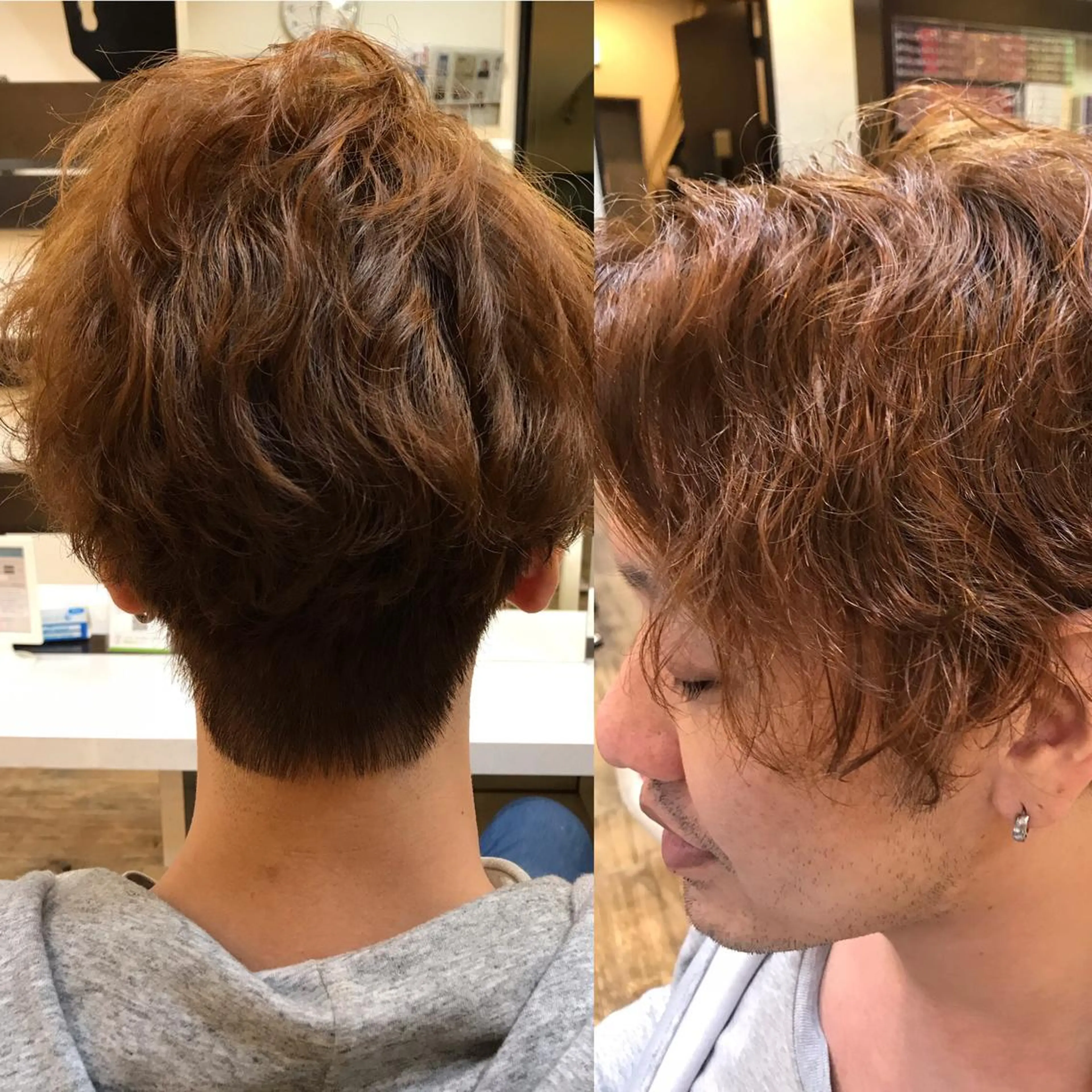 ショート メンズ メンズパーマ 刈り上げ 赤羽、髪質改善サロン 吉野リョウスケのヘアスタイル