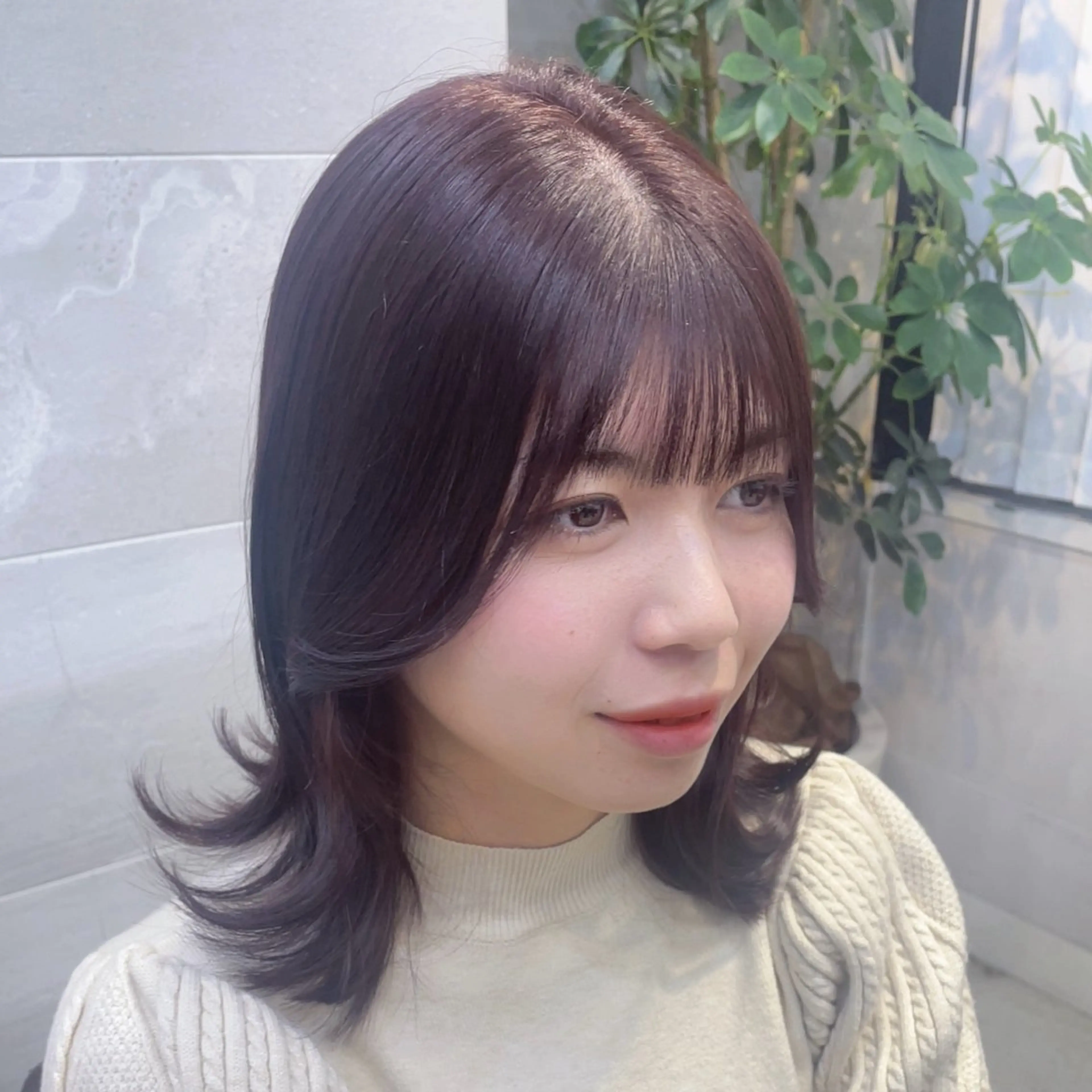 ミディアム ピンクラベンダー はやしだ あおいのヘアスタイル