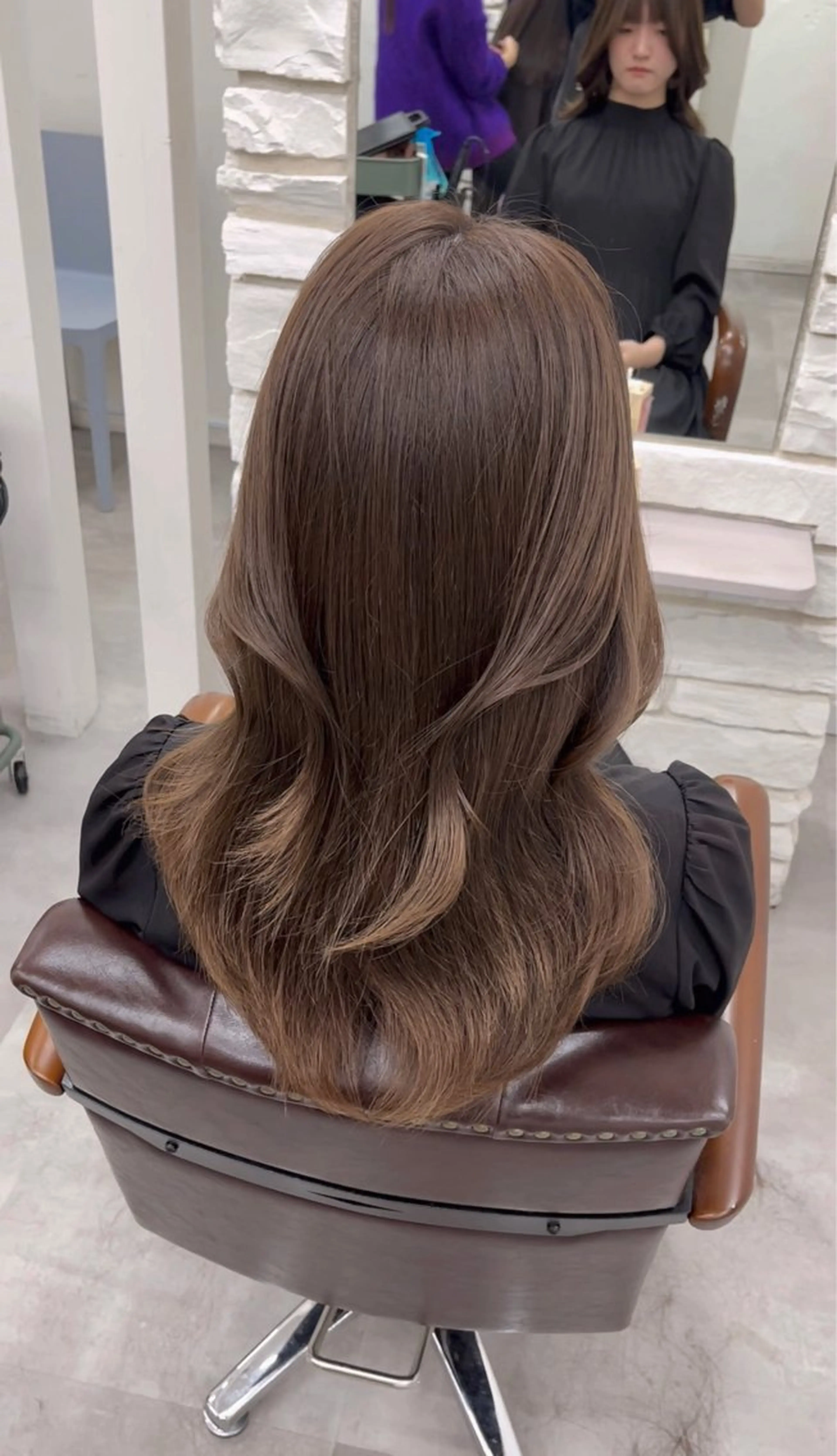 ロング カラー ベージュカラー カット ヘアカラー トリートメント 天王寺髪質改善なら よしみさん✨のヘアスタイル