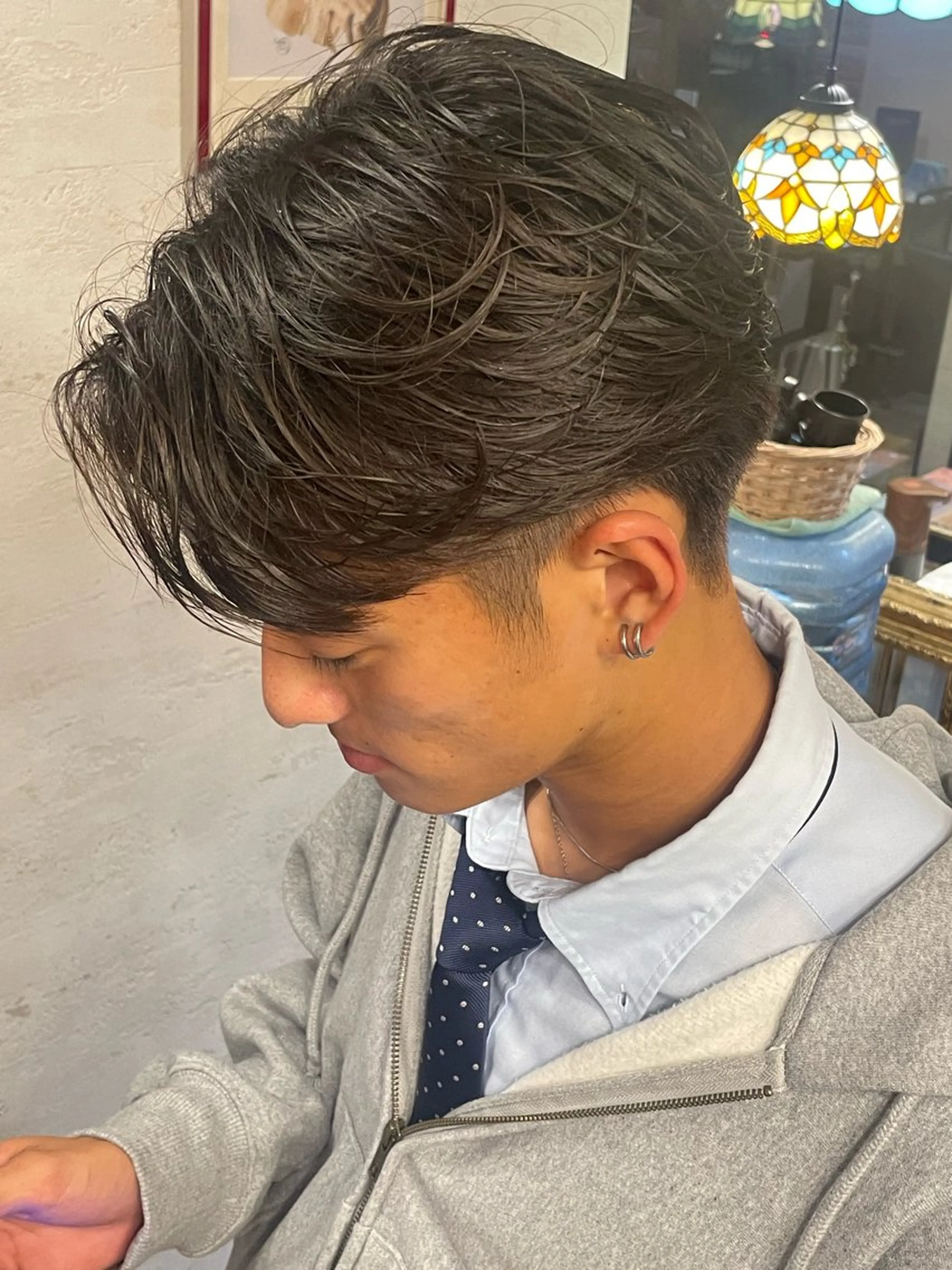 【韓国風】メンズカット+ダウンパーマの写真