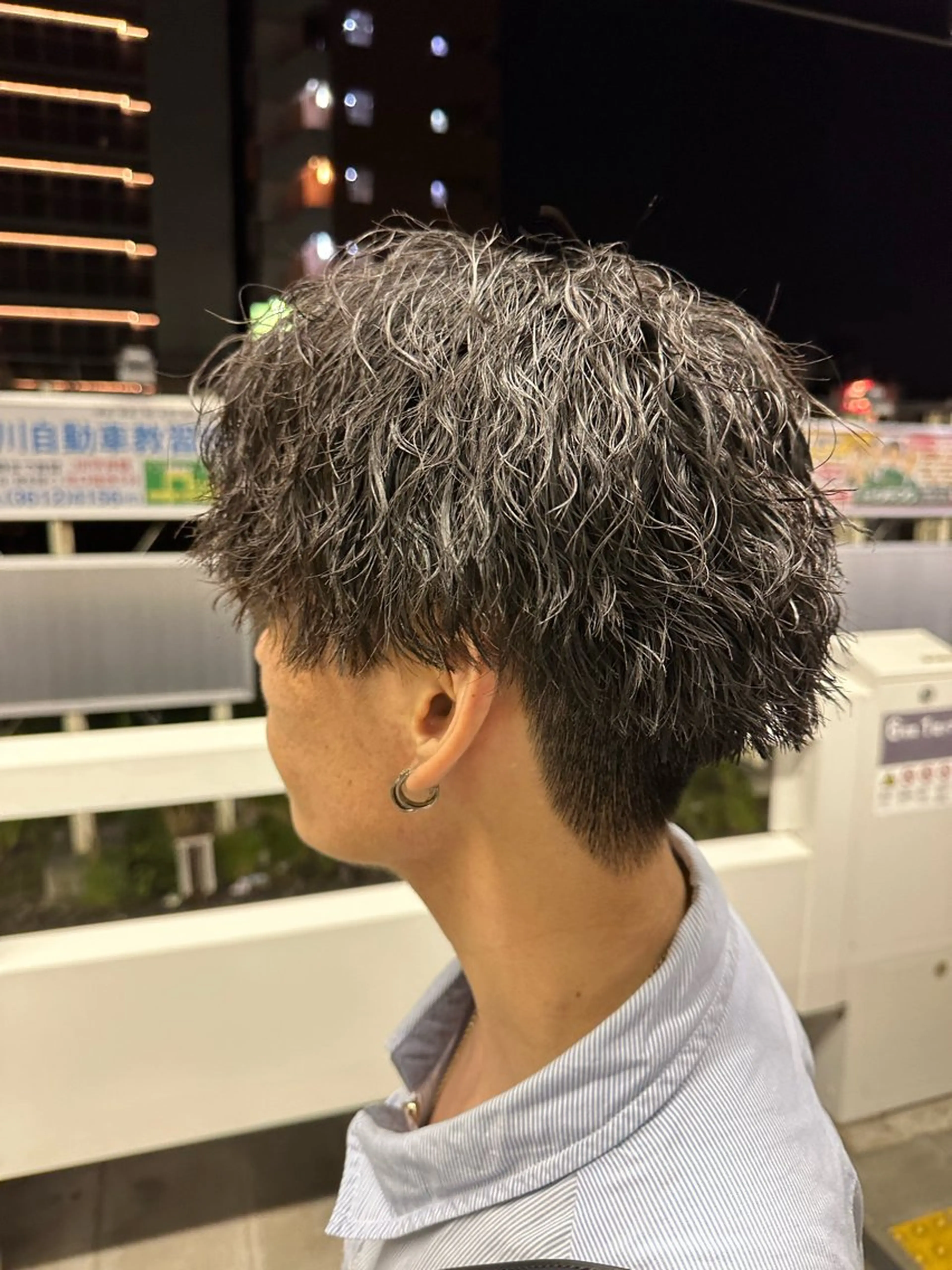 メンズ メンズパーマ 学生（メンズ向け） パーマ 大人メッシュ/ ハイライト/ぽんのヘアスタイル