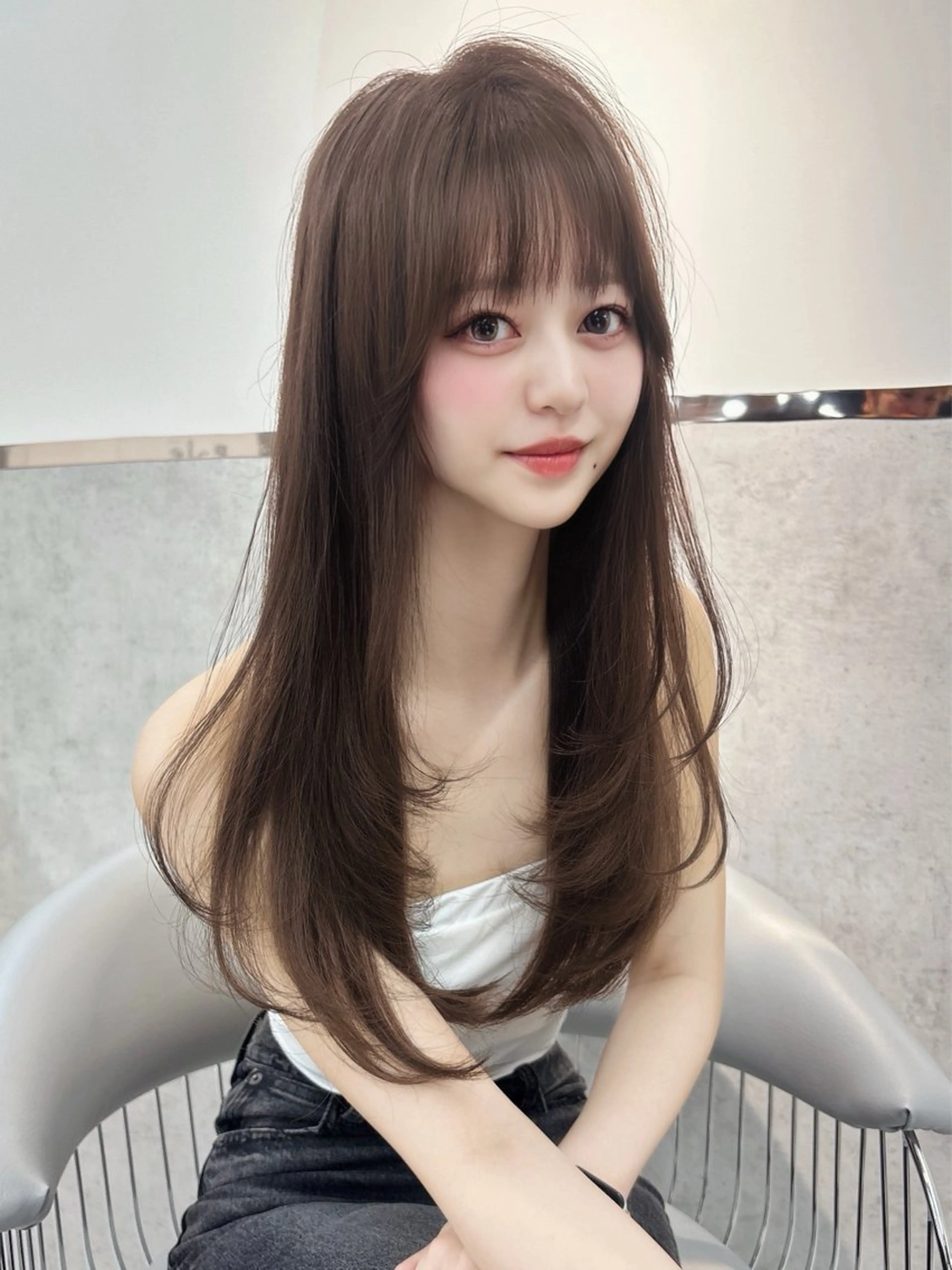 ロング 髪質改善×韓国ヘアサロン Role 博多【ロール】所属・yui🎀ブリーチ なしWカラー／博多のヘアスタイル