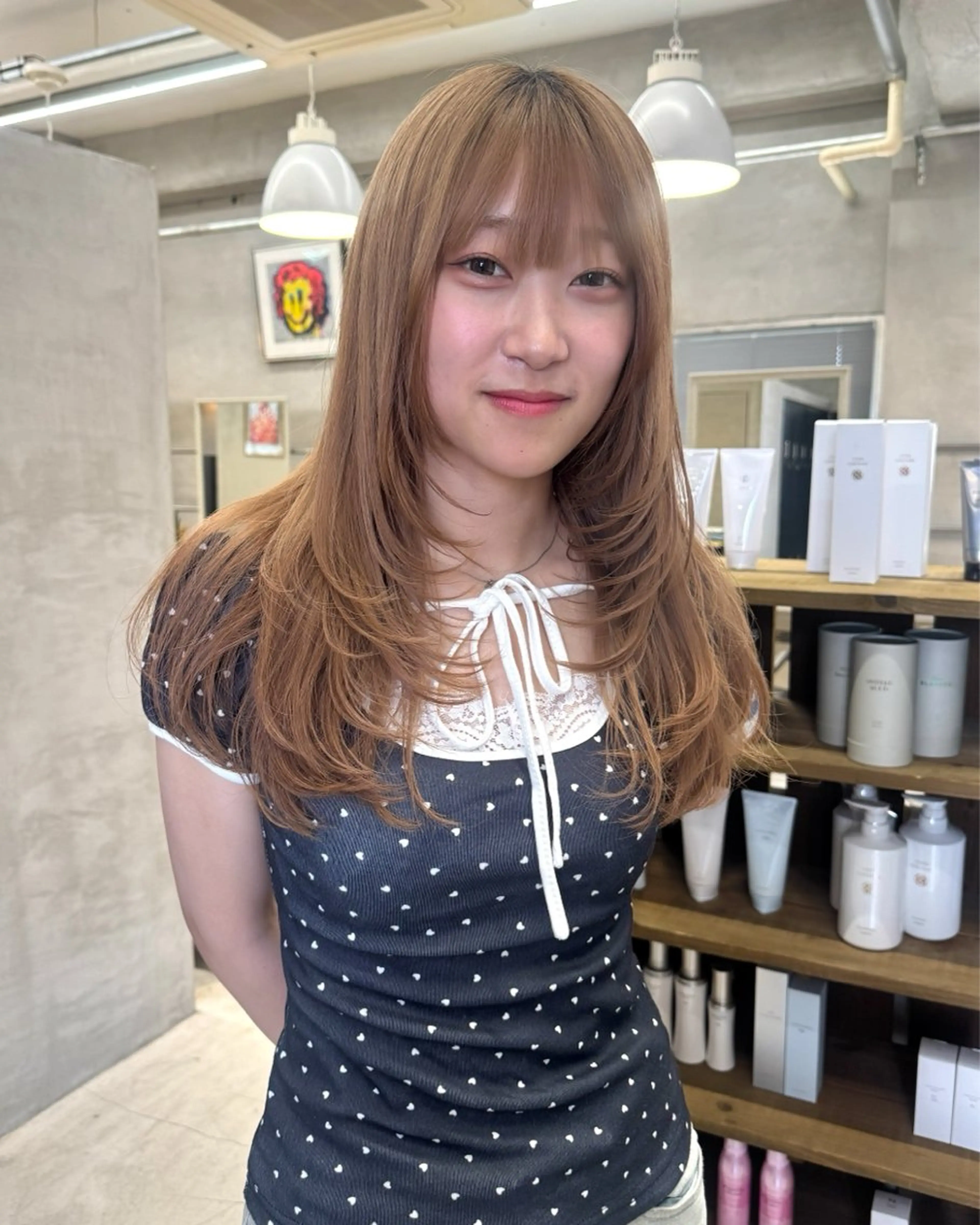 セミロング 顔周りカット レイヤーカット tetohair ANNAのヘアスタイル