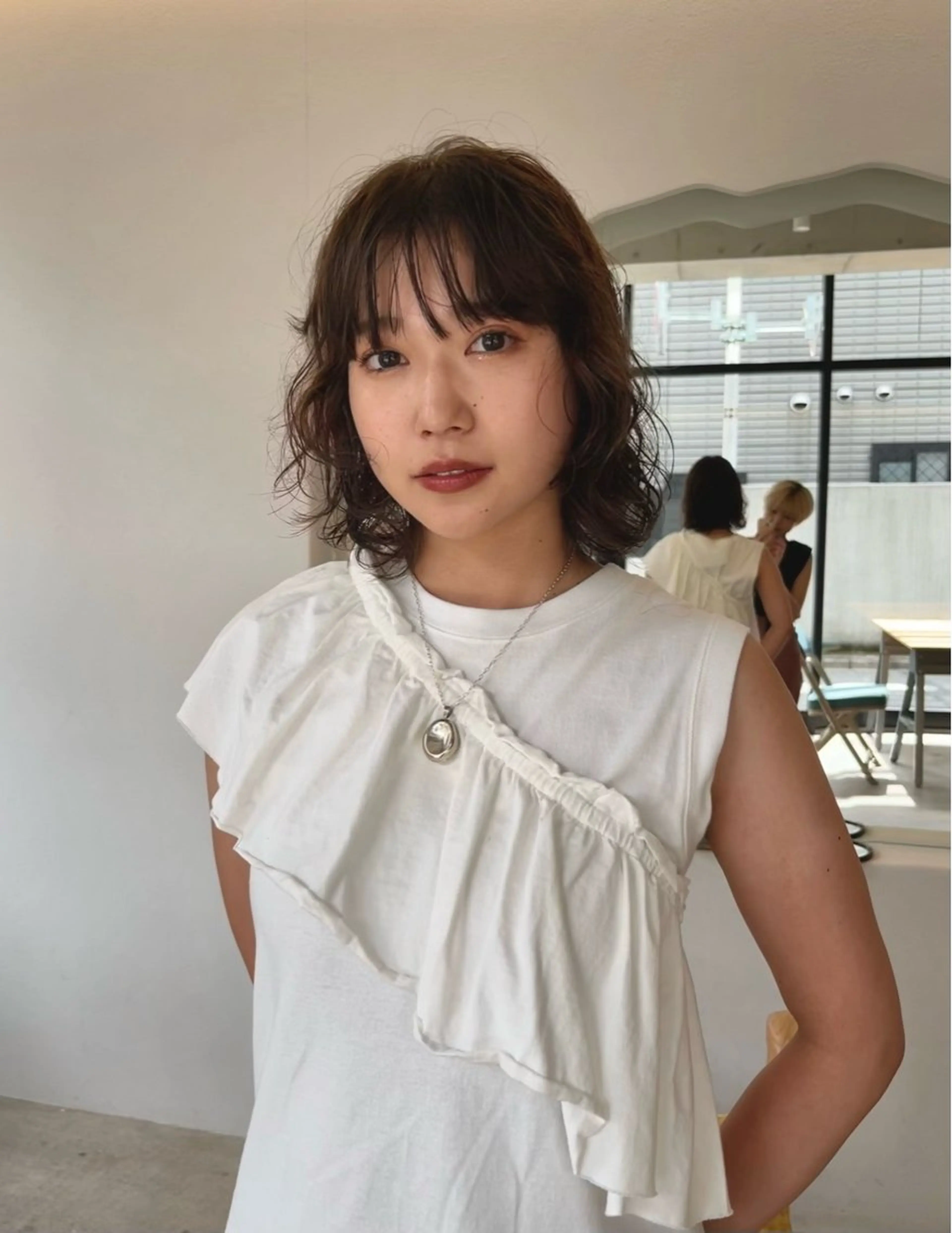 ミディアム カラー 韓国レイヤーカット/ 酸性縮毛矯正MIKUのヘアスタイル