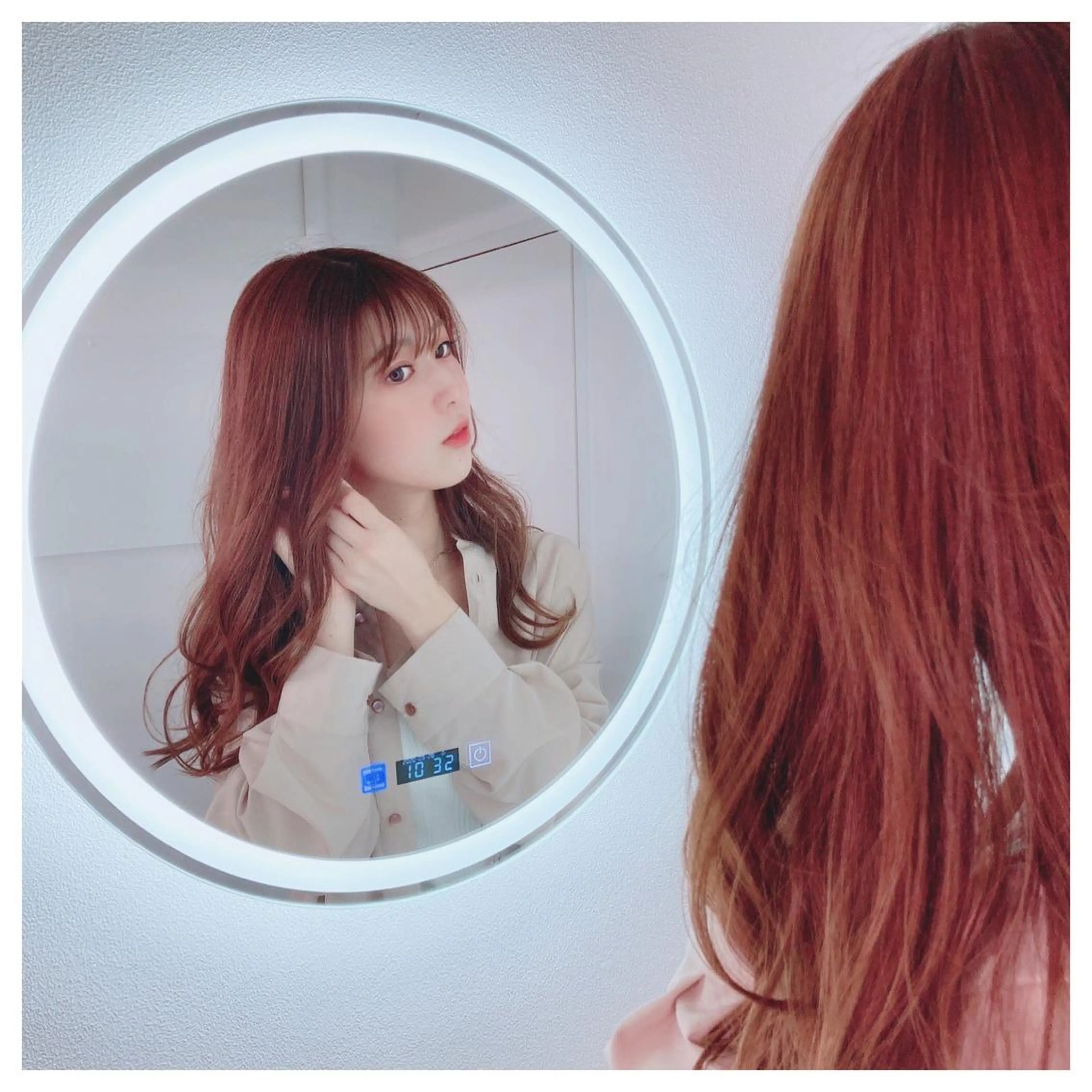 セミロング カラー ピンクカラー ブリーチ&似合せボブ 田中寛十のヘアスタイル