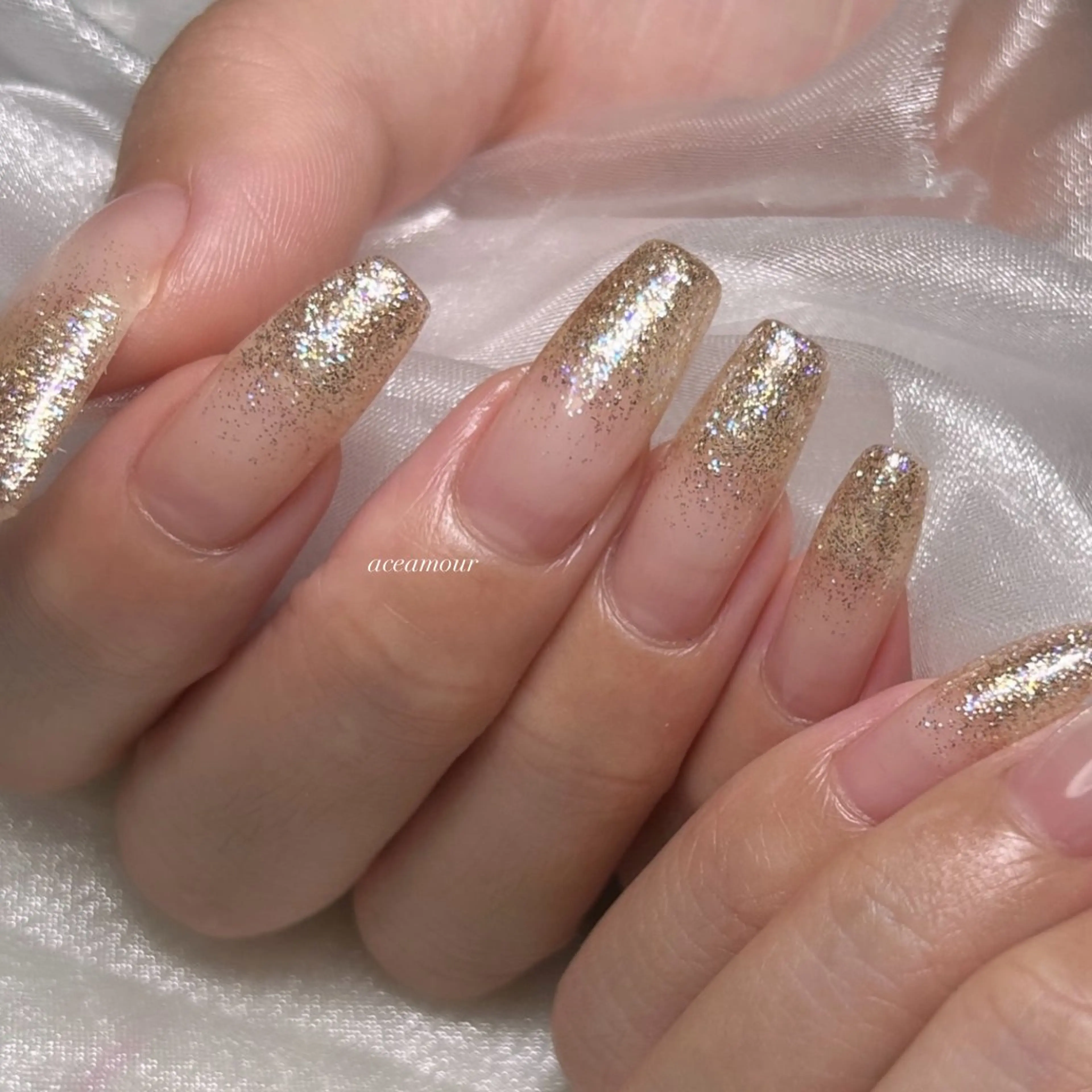 ネイル ラメ(グリッター) ネイル/耳つぼ /新ホワイトニングのネイルデザイン