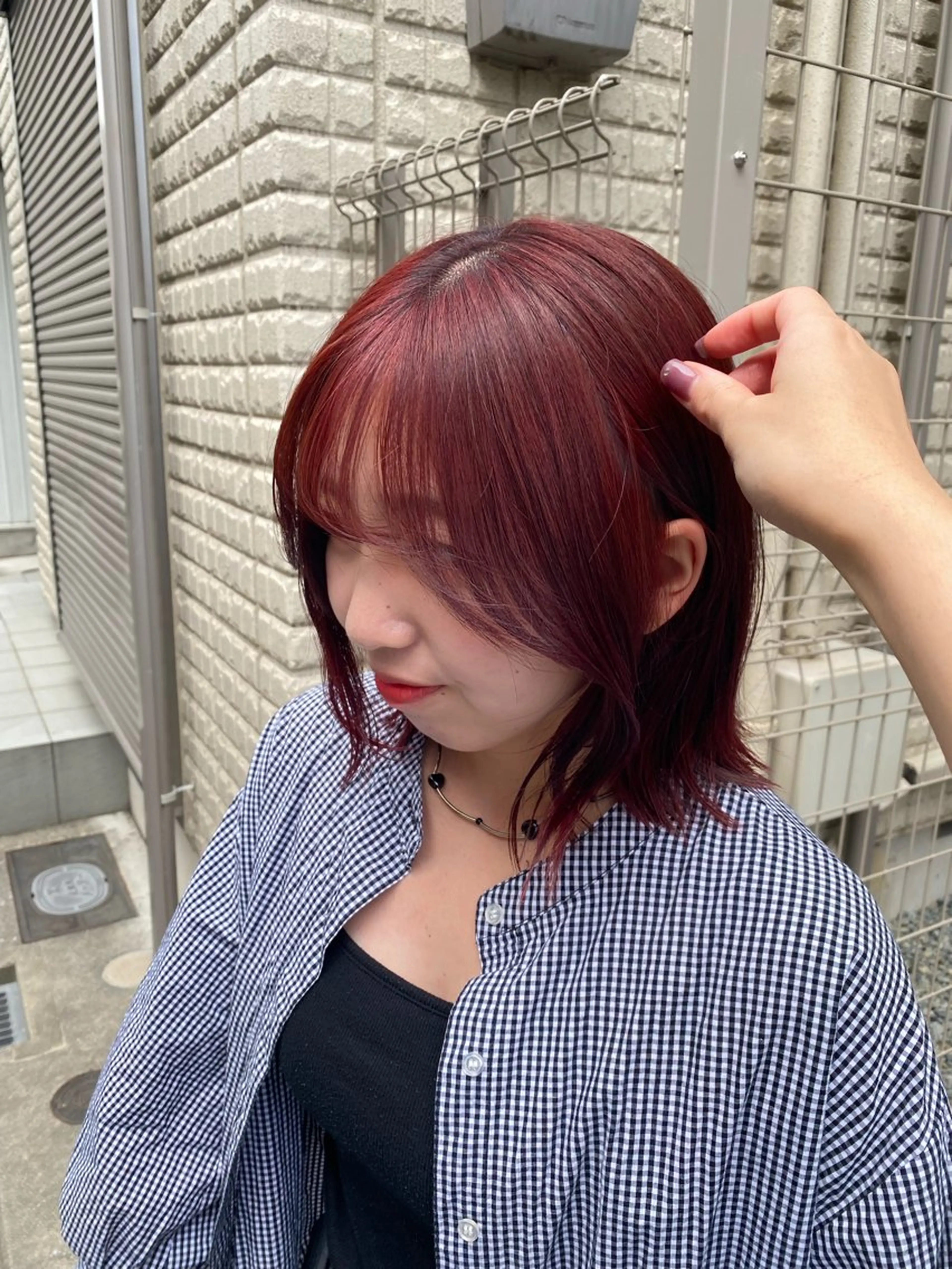 ミディアム カラー カット ヘアカラー トリートメント HONDA KANONのヘアスタイル