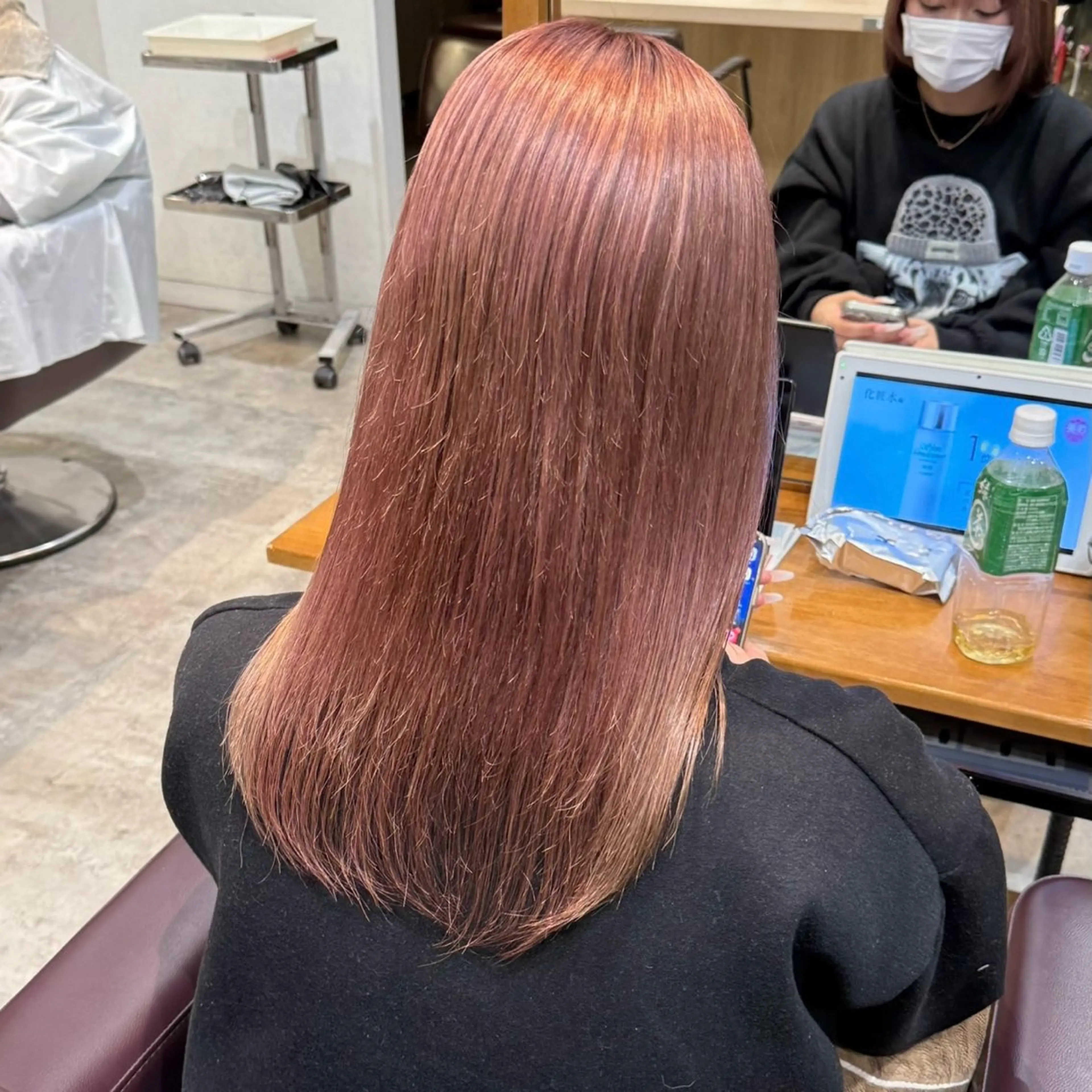 セミロング カラー ヘアカラー ハイトーン/ダブル カラー/あやかのヘアスタイル