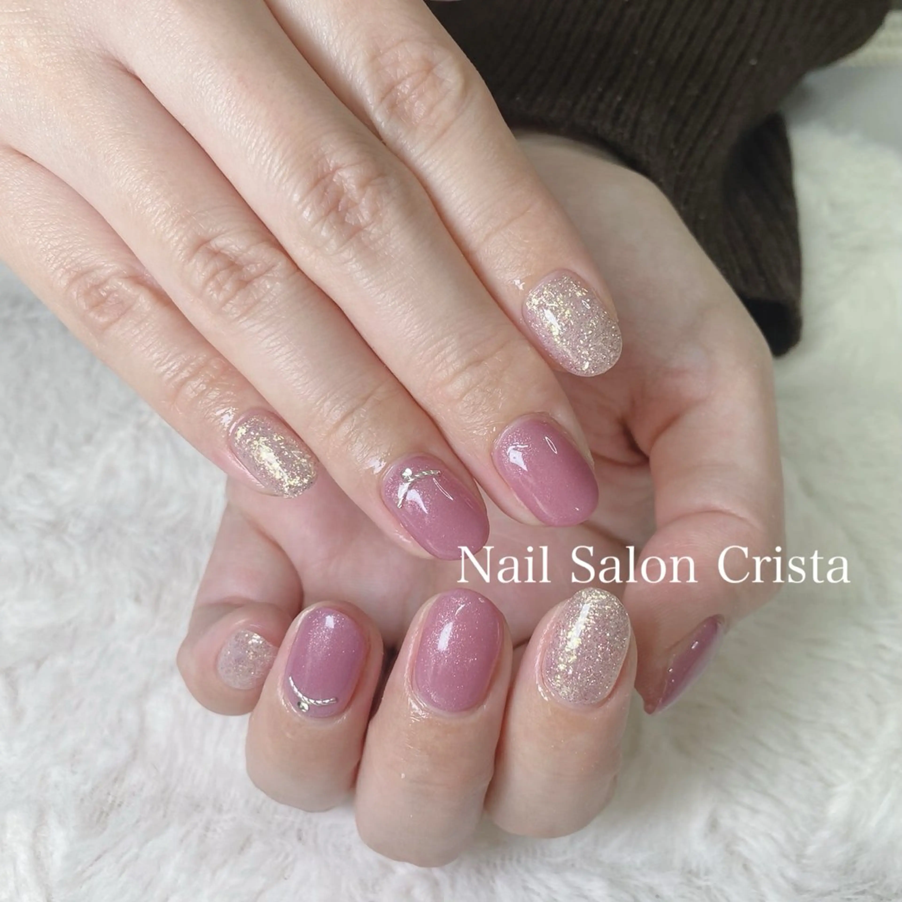 ネイル フットネイル ジェルネイル キラキラネイル ラメ(グリッター) マグネットネイル ハンドネイル NAILSALON CRISTA所属・🤍CRISTA yui🤍のネイルデザイン