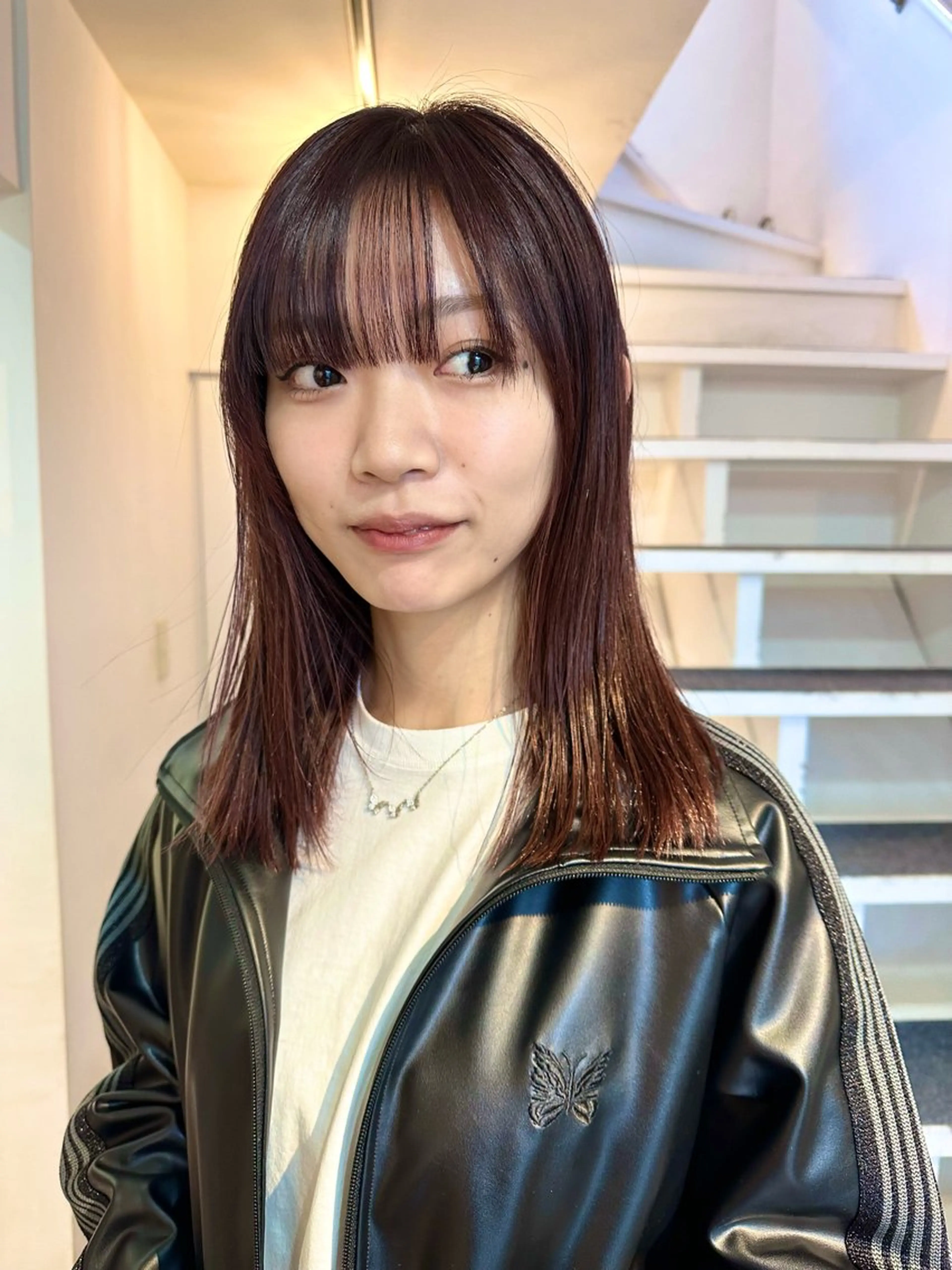 セミロング レッドブラウン nanaka/ レイヤーカットのヘアスタイル