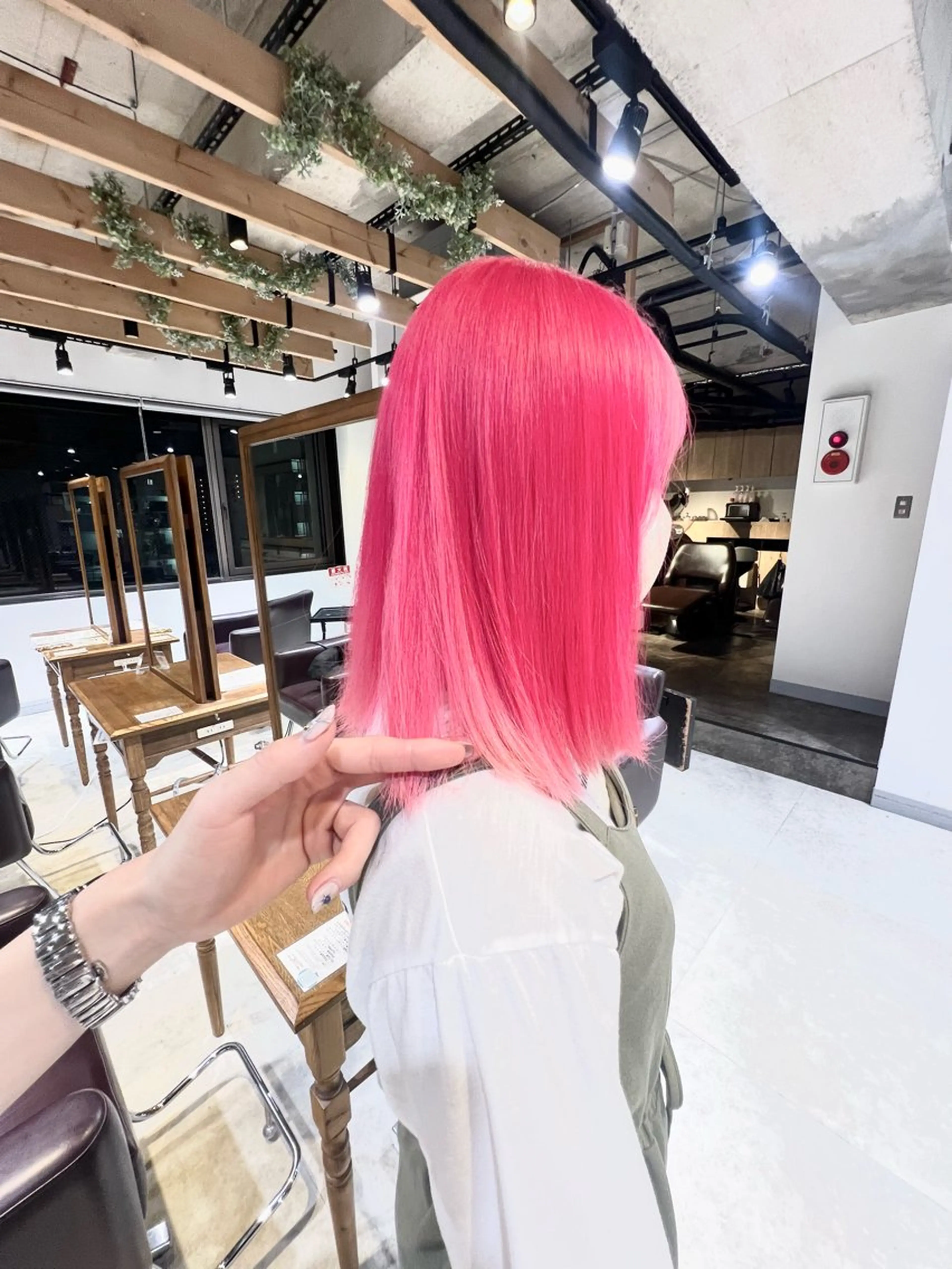 ミディアム カラー ヘアカラー 池田 藍蓮のヘアスタイル