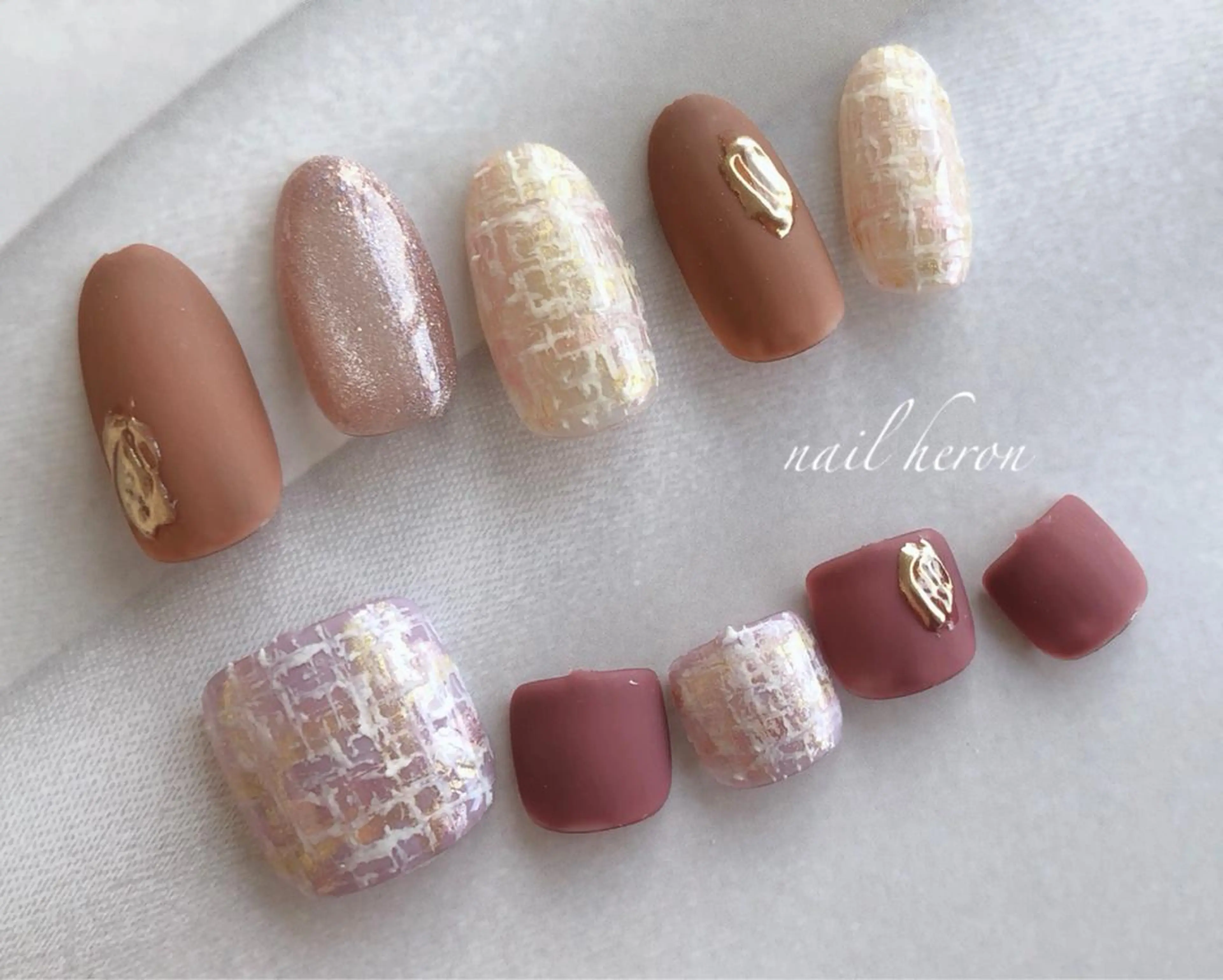 ネイル ツイードネイル ハンドネイル nail heron所属・saki_ nail heronのその他イメージ