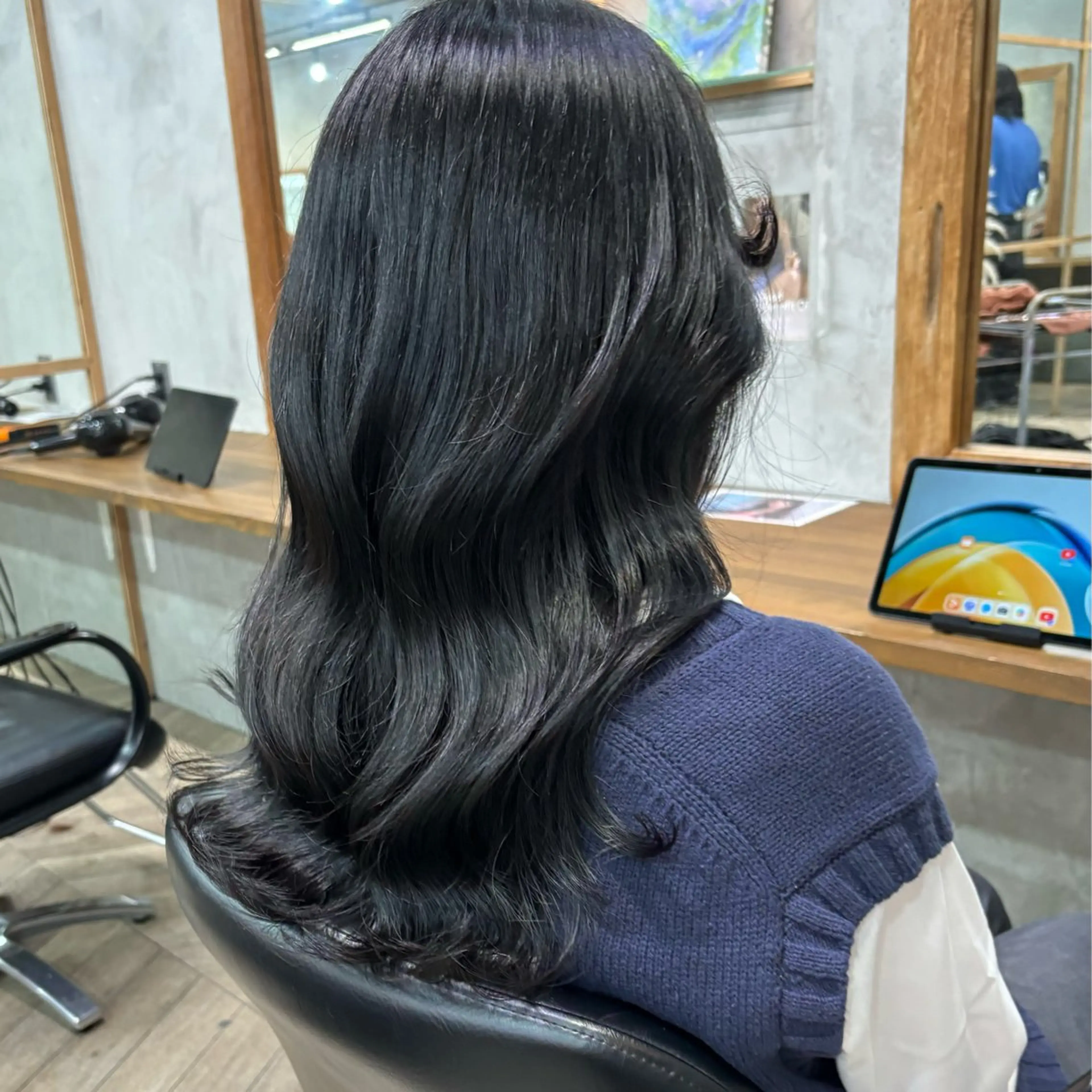 ロング 韓国風ヘア カット トリートメント ﾖｼﾅｶﾞﾏﾕ🦕 透明感カラーのヘアスタイル