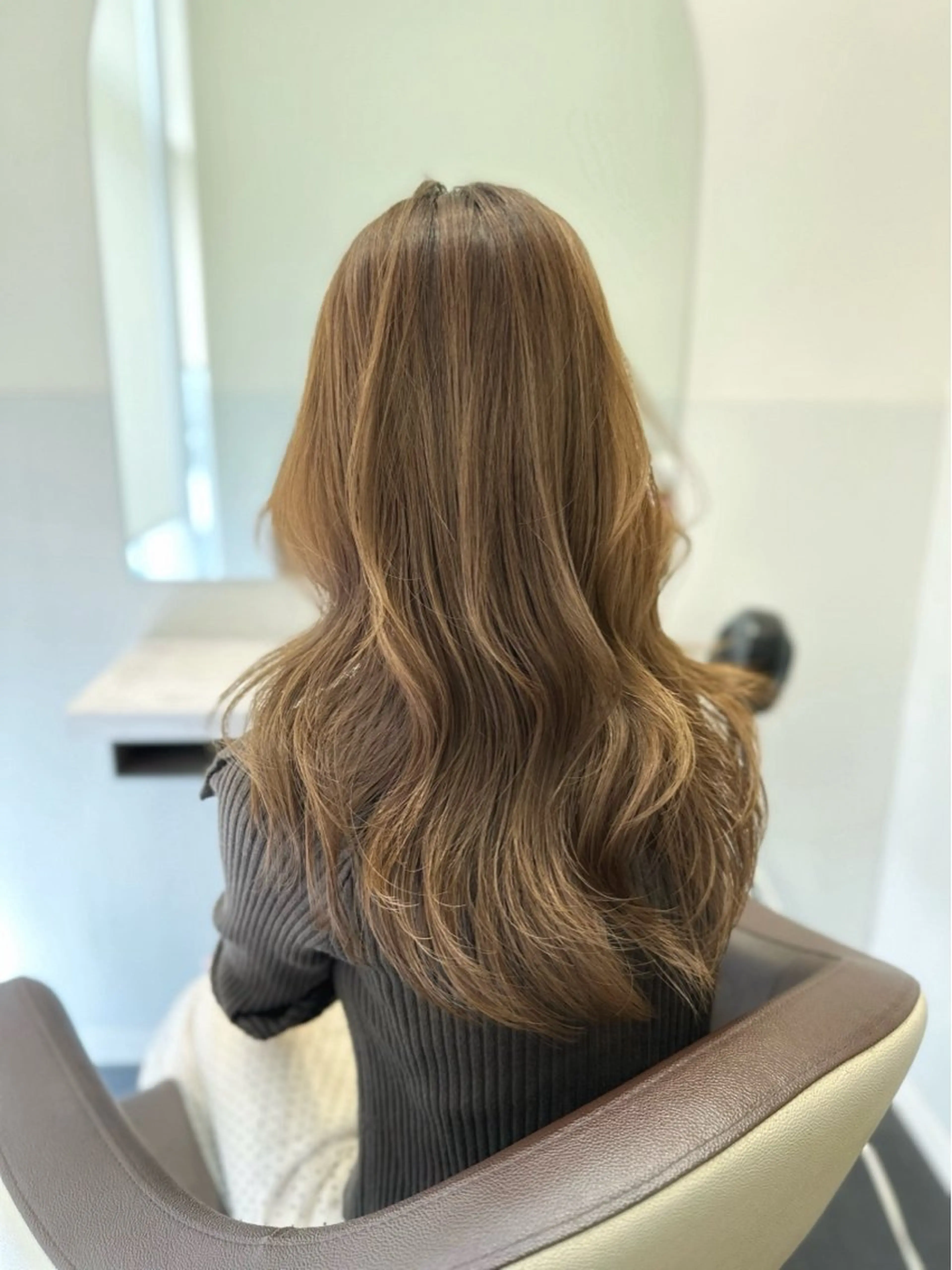 セミロング ヘアカラー トリートメント ヘアセット IVE所属・ブリーチなし🤍 渋谷／原島杏奈のヘアスタイル