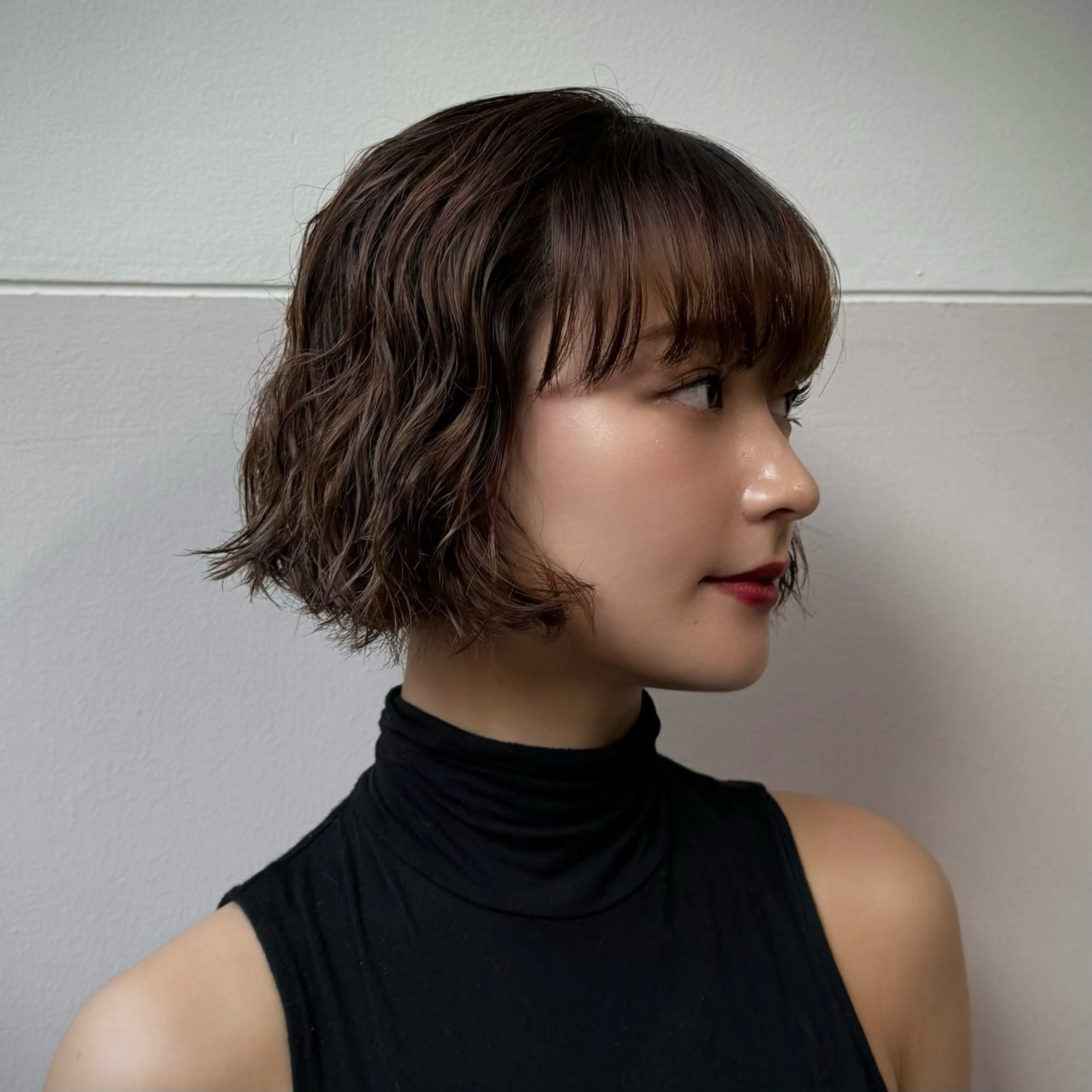 ショート カット パーマ INORI🐳/艶カ ラー/レイヤーカットのヘアスタイル