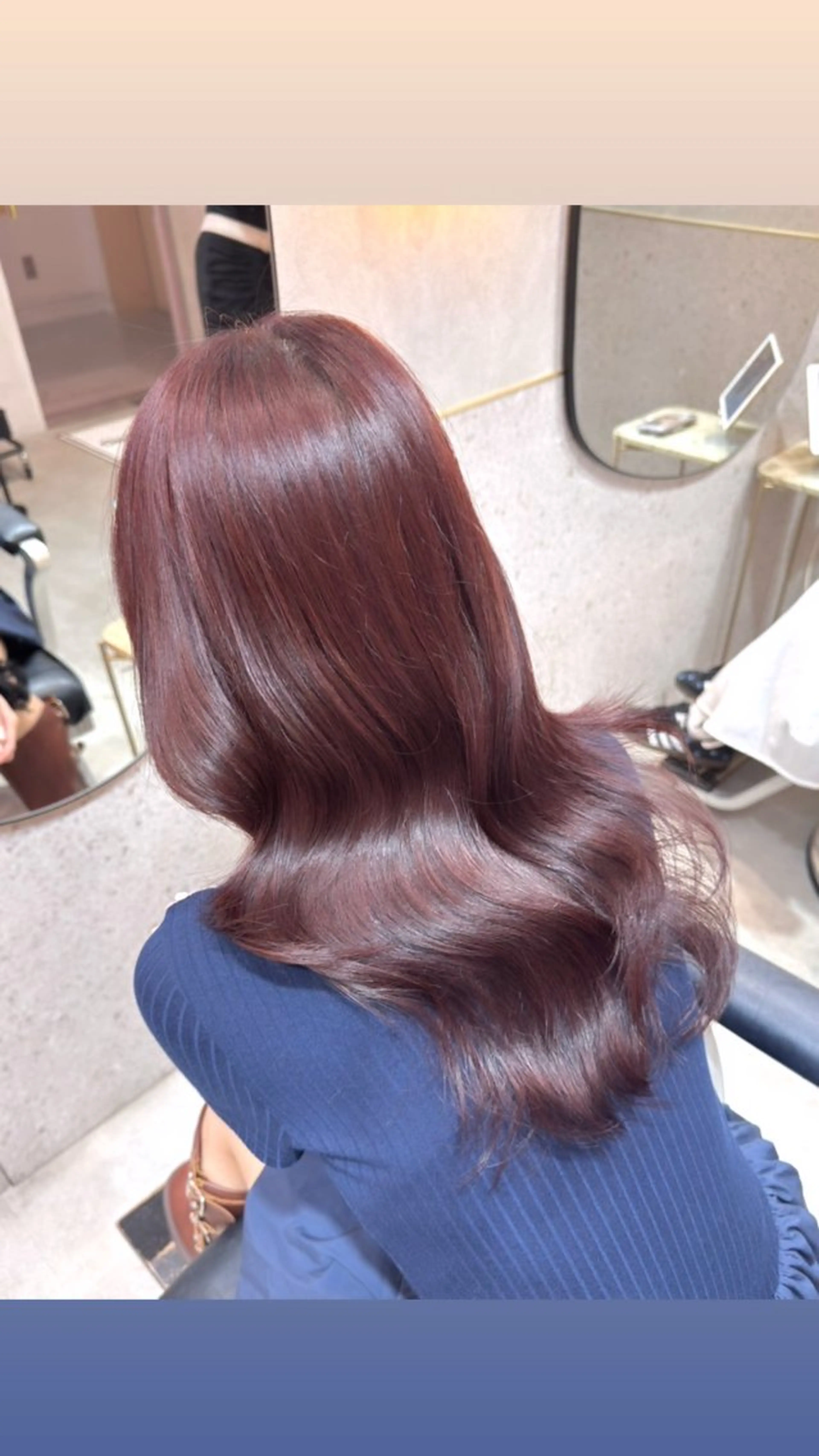 セミロング 髪質改善 トリートメント カット ヘアカラー トリートメント 暖色カラー/新宿/韓 国風レイヤー鮫島志穂のヘアスタイル
