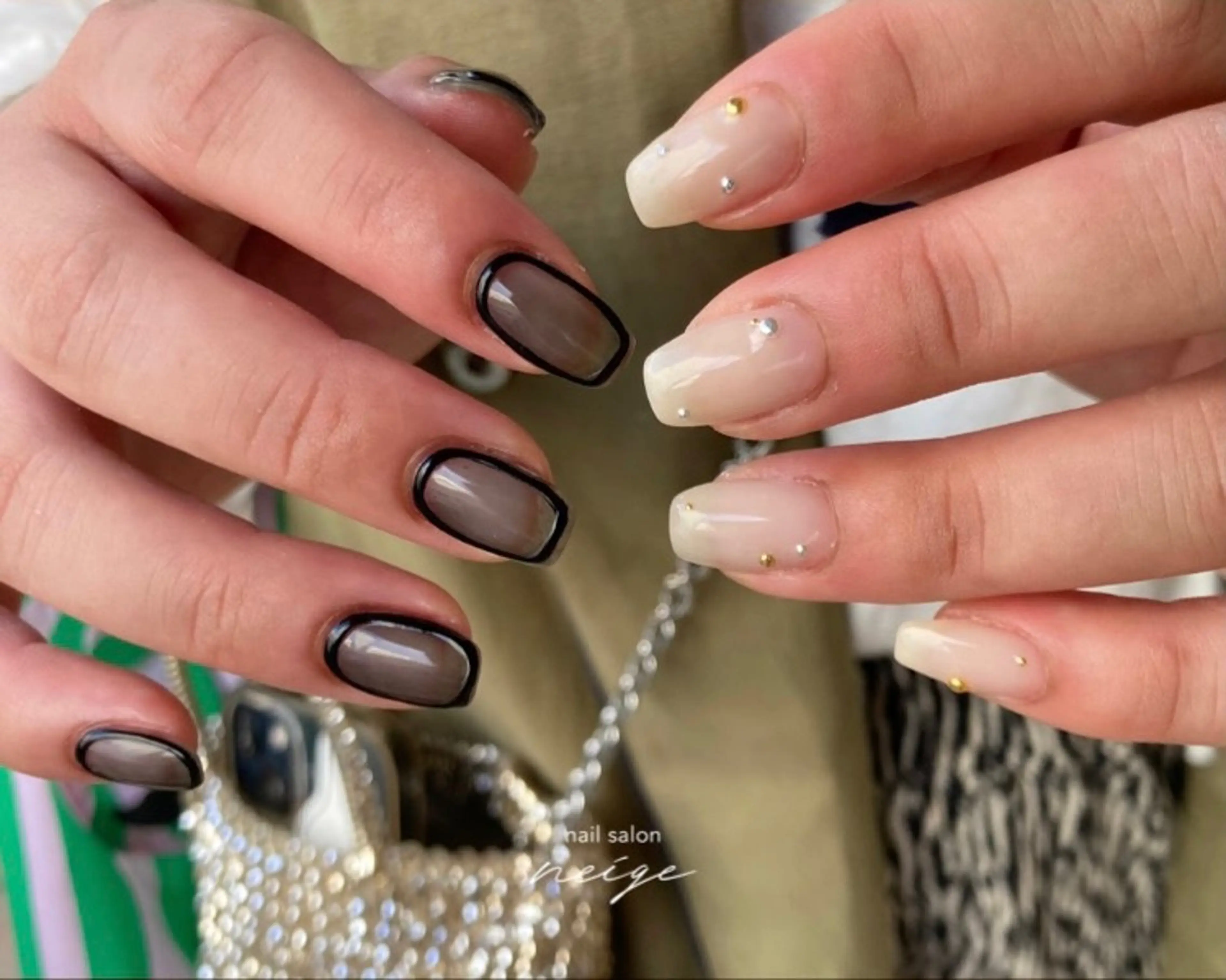 ネイル ニュアンスネイル nail salon neige所属・ジェムネイル Risa.のネイルデザイン