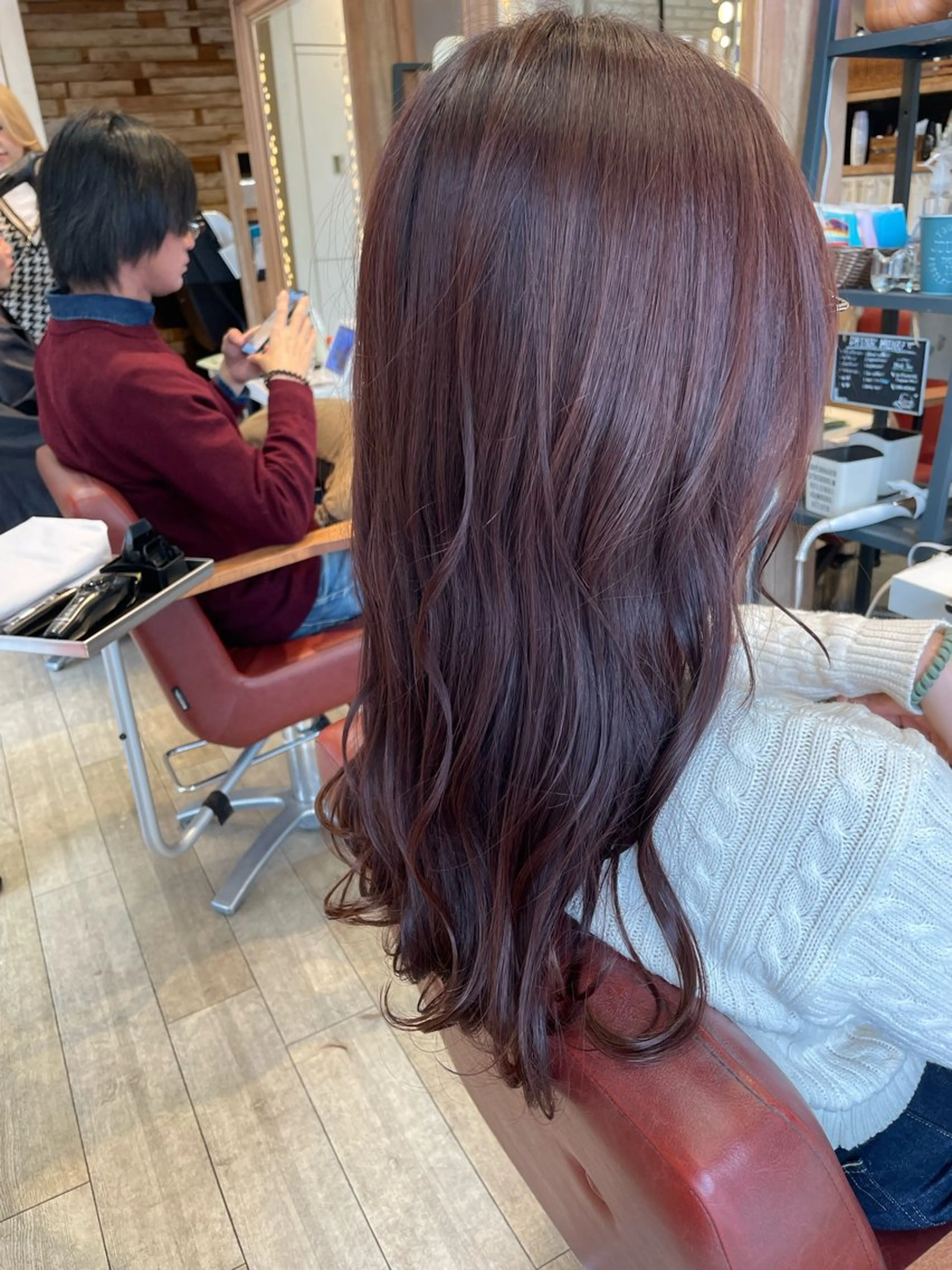 ロング カラー ピンクカラー カット ヘアカラー ✨横須賀髪質改善✨️ 加藤 百音のヘアスタイル