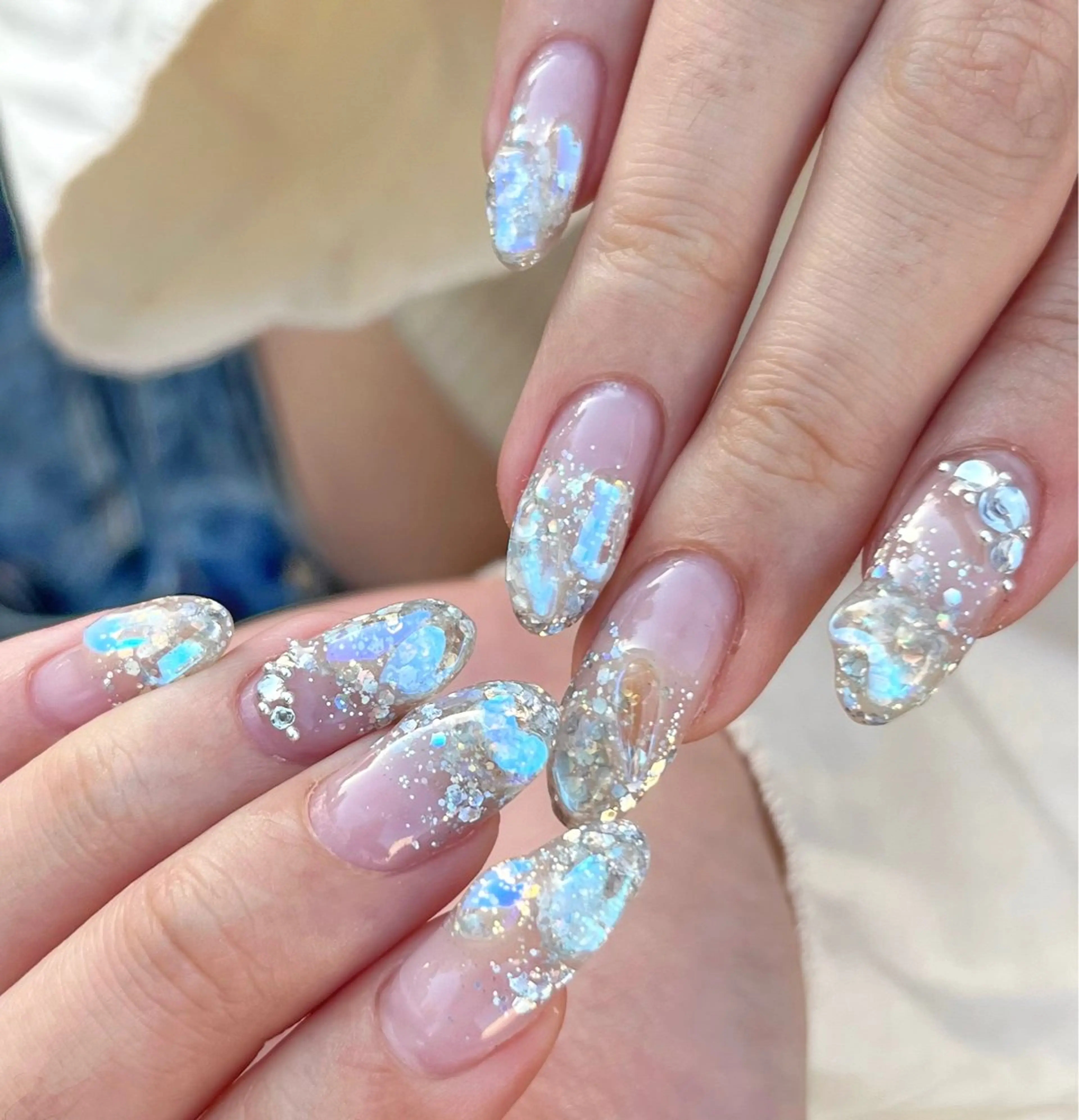 セミロング NAIL SALON FLOR所属・キラキラネイル/ 韓国ネイルMAKIのネイルデザイン