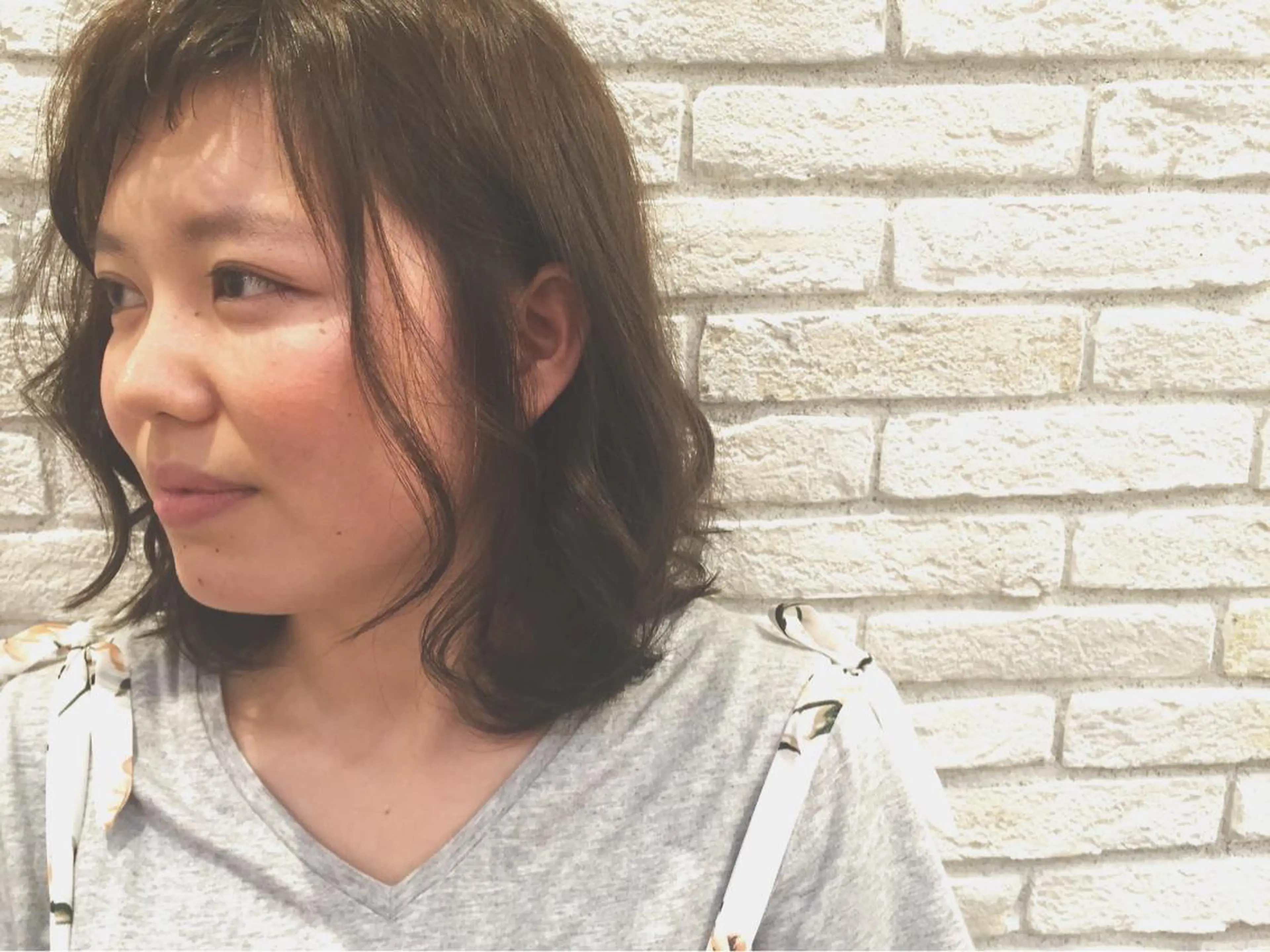 ミディアム カラー パーマ ミディアムパーマ ボブ ラフィスヘアードープ所属・[外国人風カラー] 田中健太のヘアスタイル