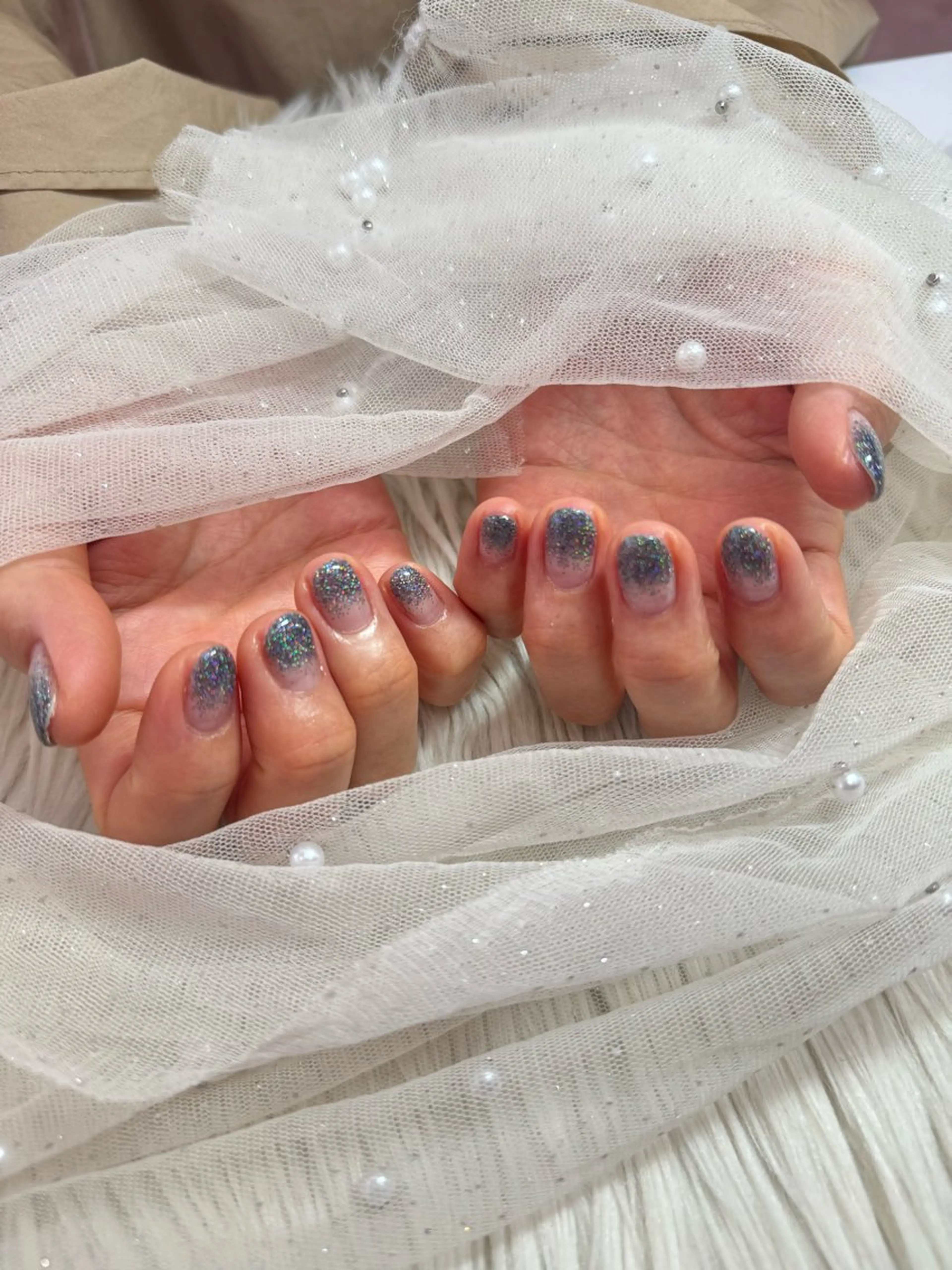 ネイル グラデーション キラキラネイル ラメ(グリッター) ラメグラデーション Kitty高崎店Jr ほのかのネイルデザイン