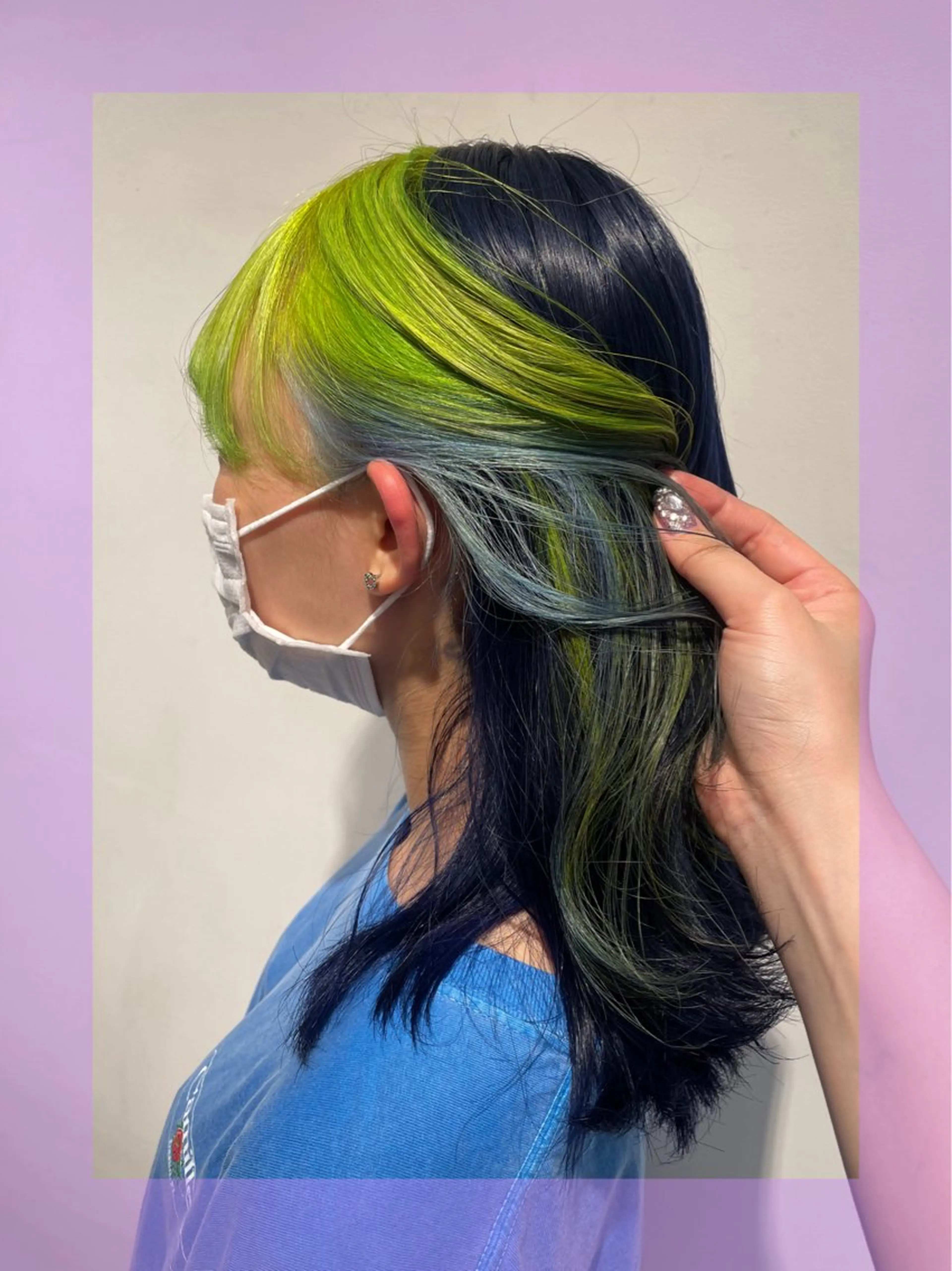ロング カラー ヘアアレンジ ヘアカラー 🦄ブリーチ💜エク ステ💜MIU🦄のヘアスタイル