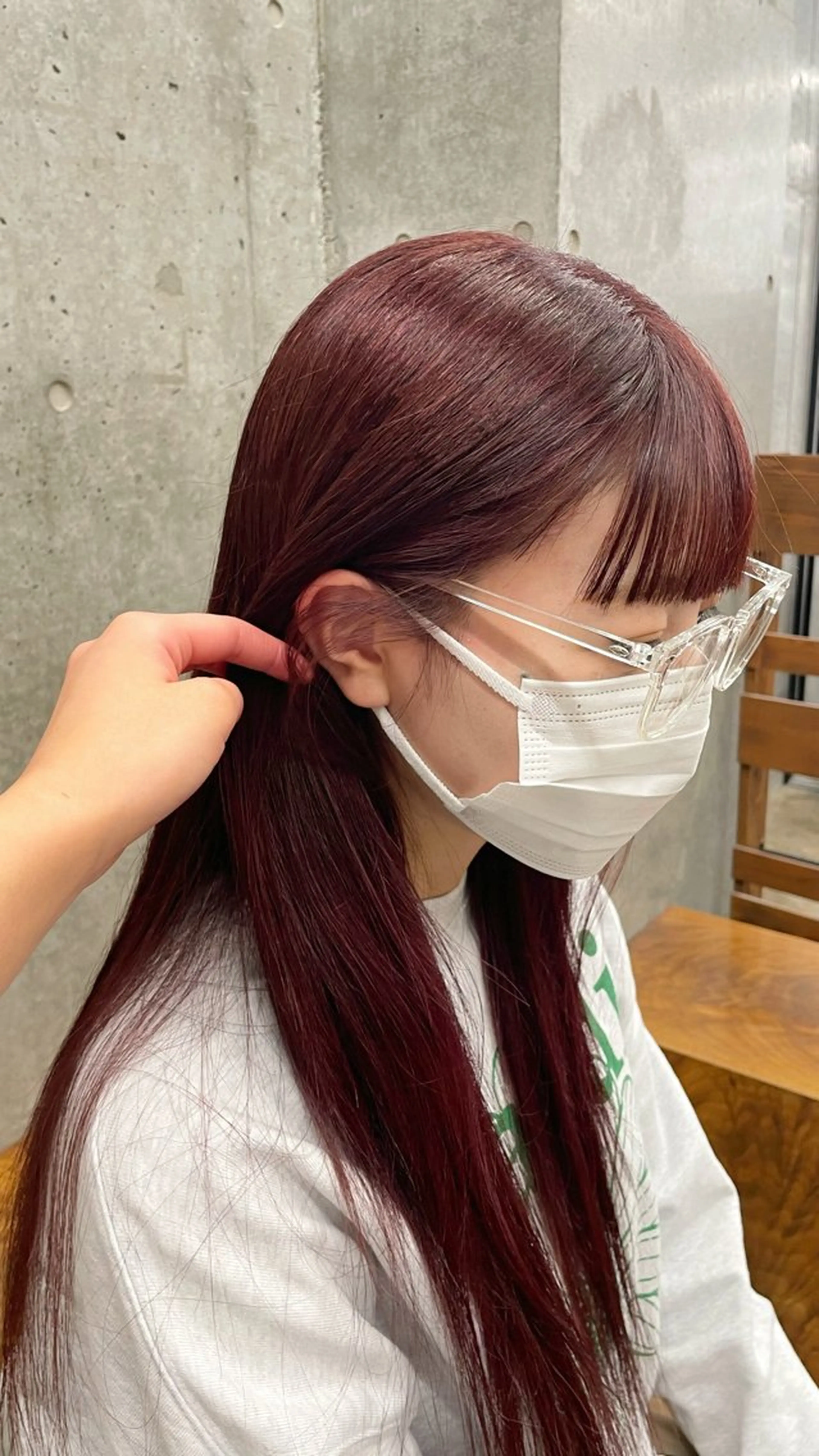 【🌿前髪・顔周りストレート🌿】カット➕ポイント縮毛矯正💫の写真