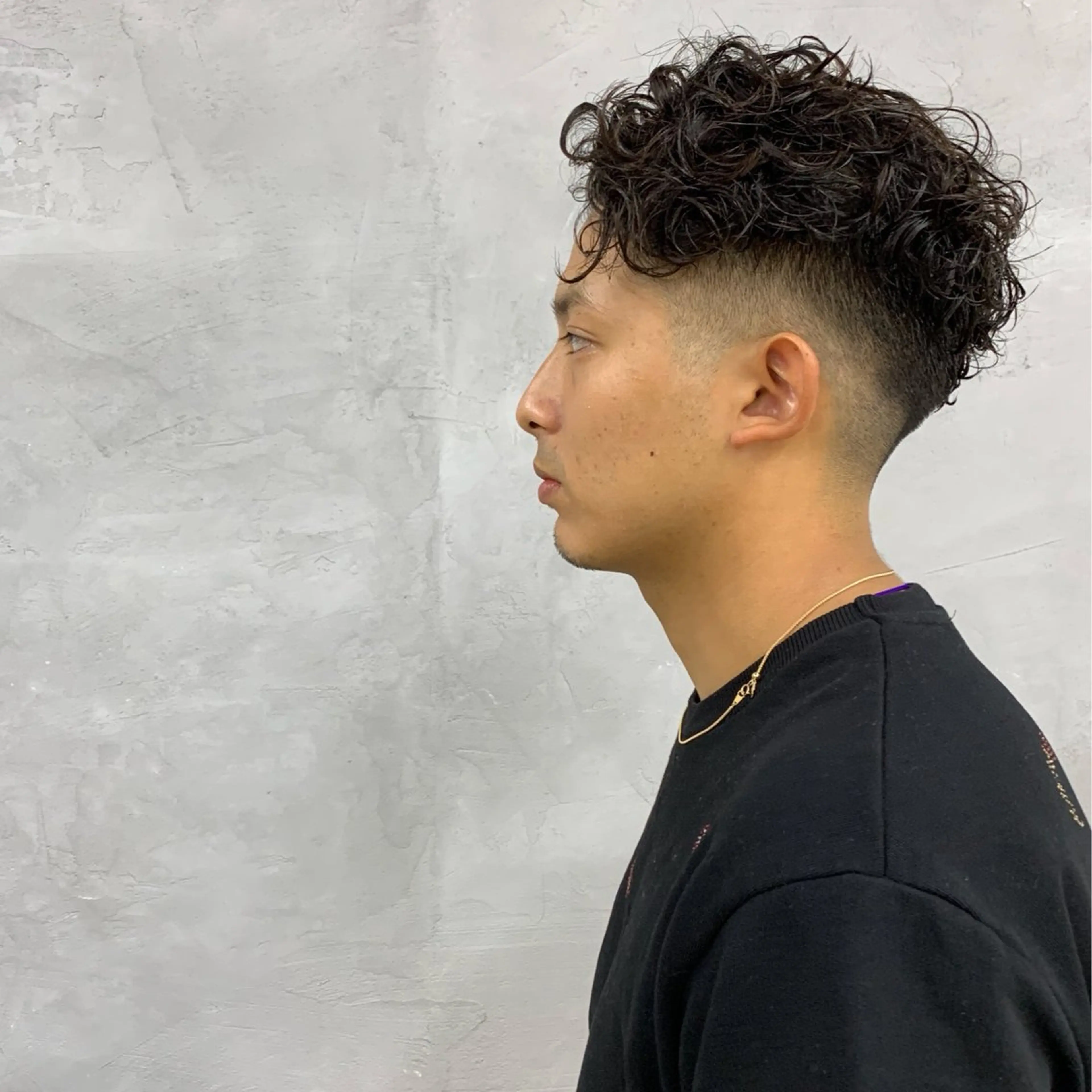 ショート メンズ オールバック メンズパーマ カット パーマ トリートメント 田畑 智規のヘアスタイル