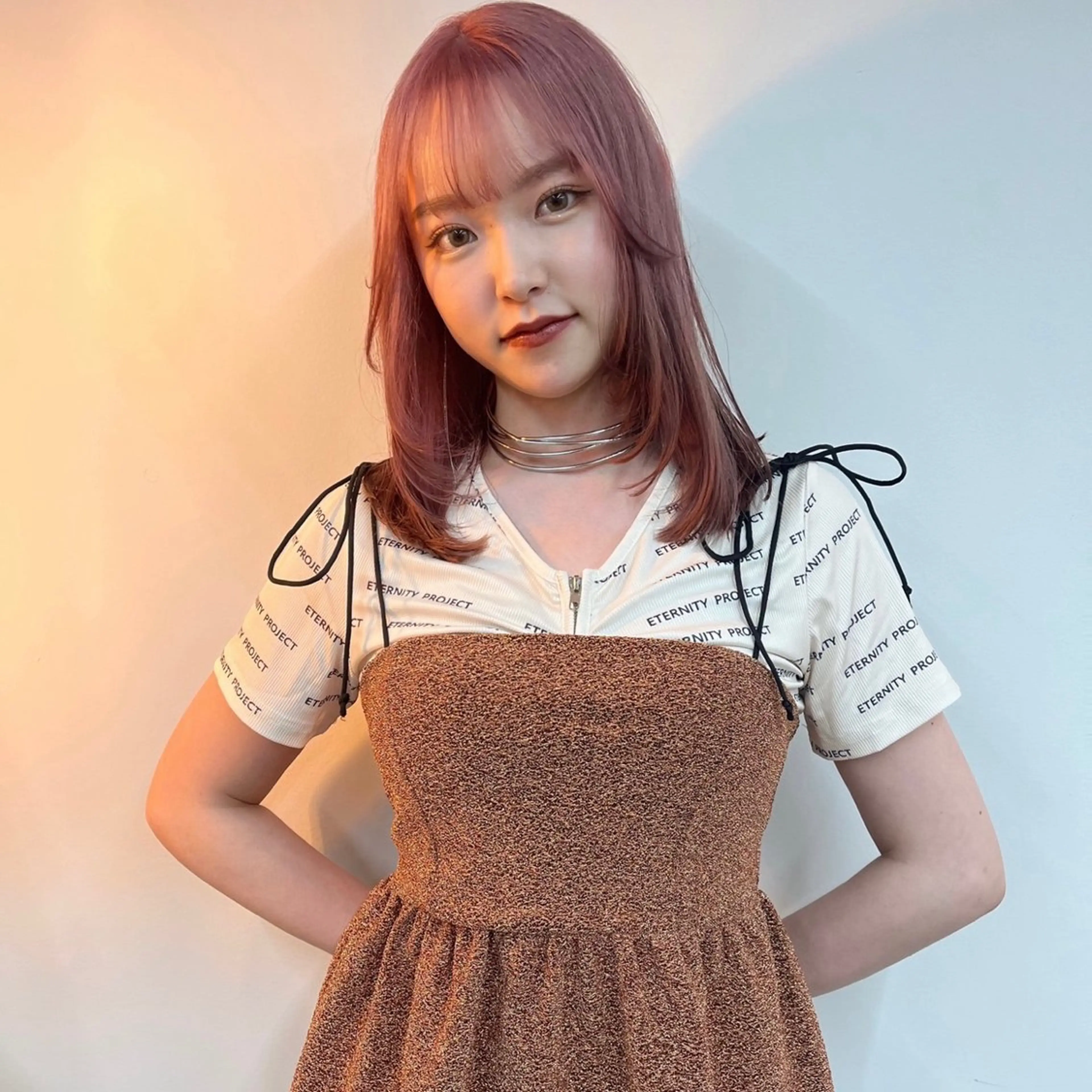 ミディアム カラー ハイトーン/心斎橋/ honomiのヘアスタイル