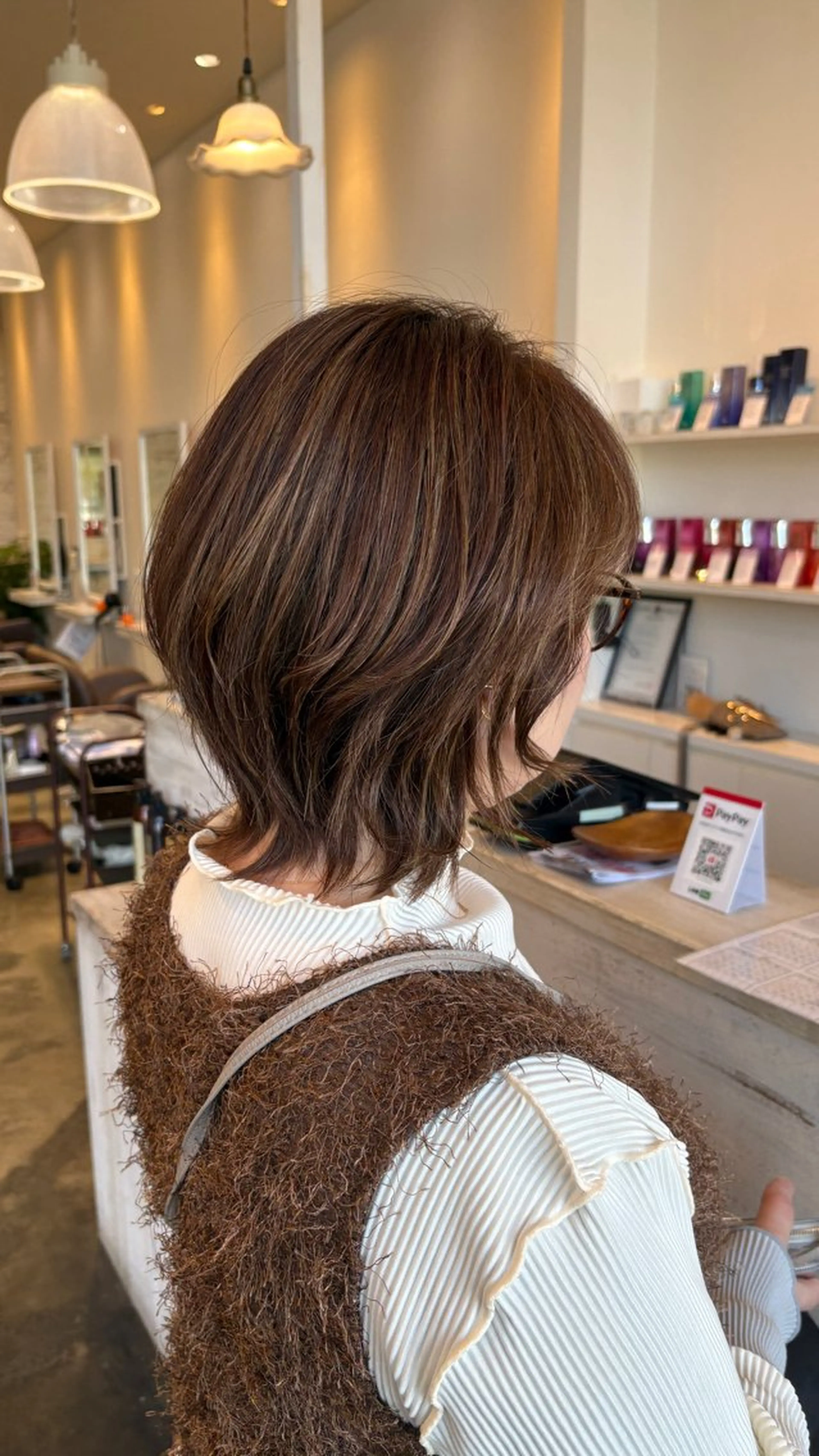 ミディアム カット ヘアカラー [髪質改善] 北生駒 店長/古居聖理のヘアスタイル