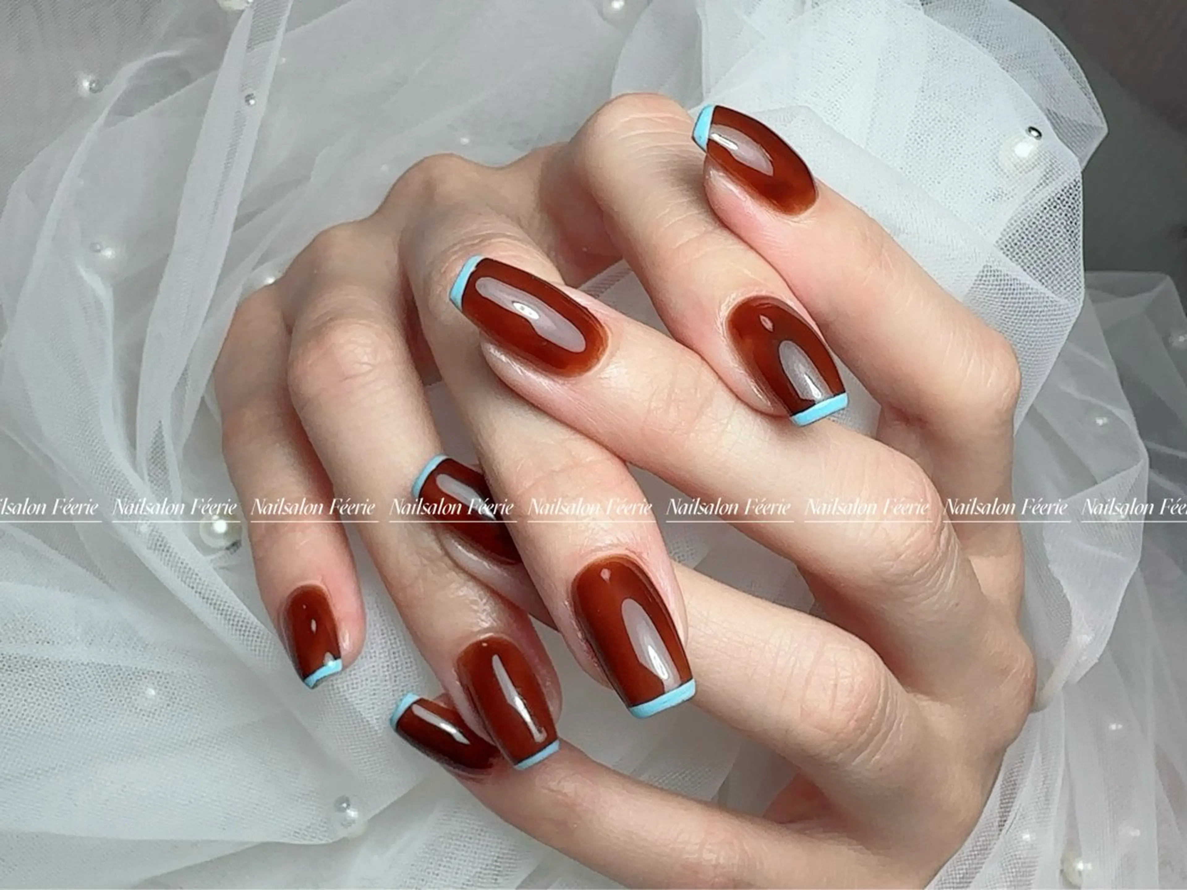 ネイル 成人式 長さ出し フットネイル フレンチネイル ジェルネイル ハンドネイル ハンドケア nail salon Feerieのネイルデザイン