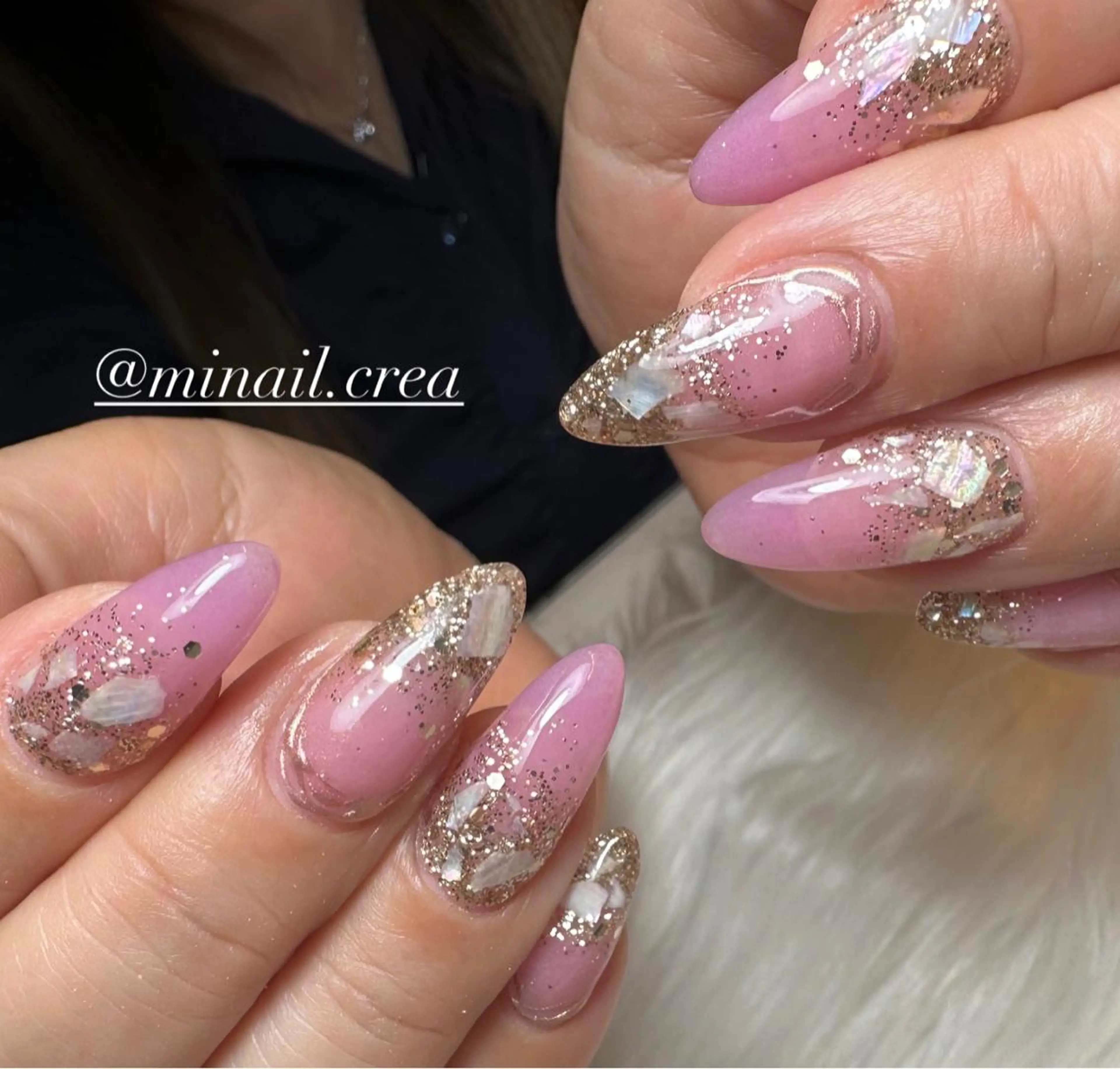 ネイル キラキラネイル ロングネイル ワンカラーネイル スカルプネイル ハンドネイル CRéA　-private nailsalon-所属・CReA nailのネイルデザイン