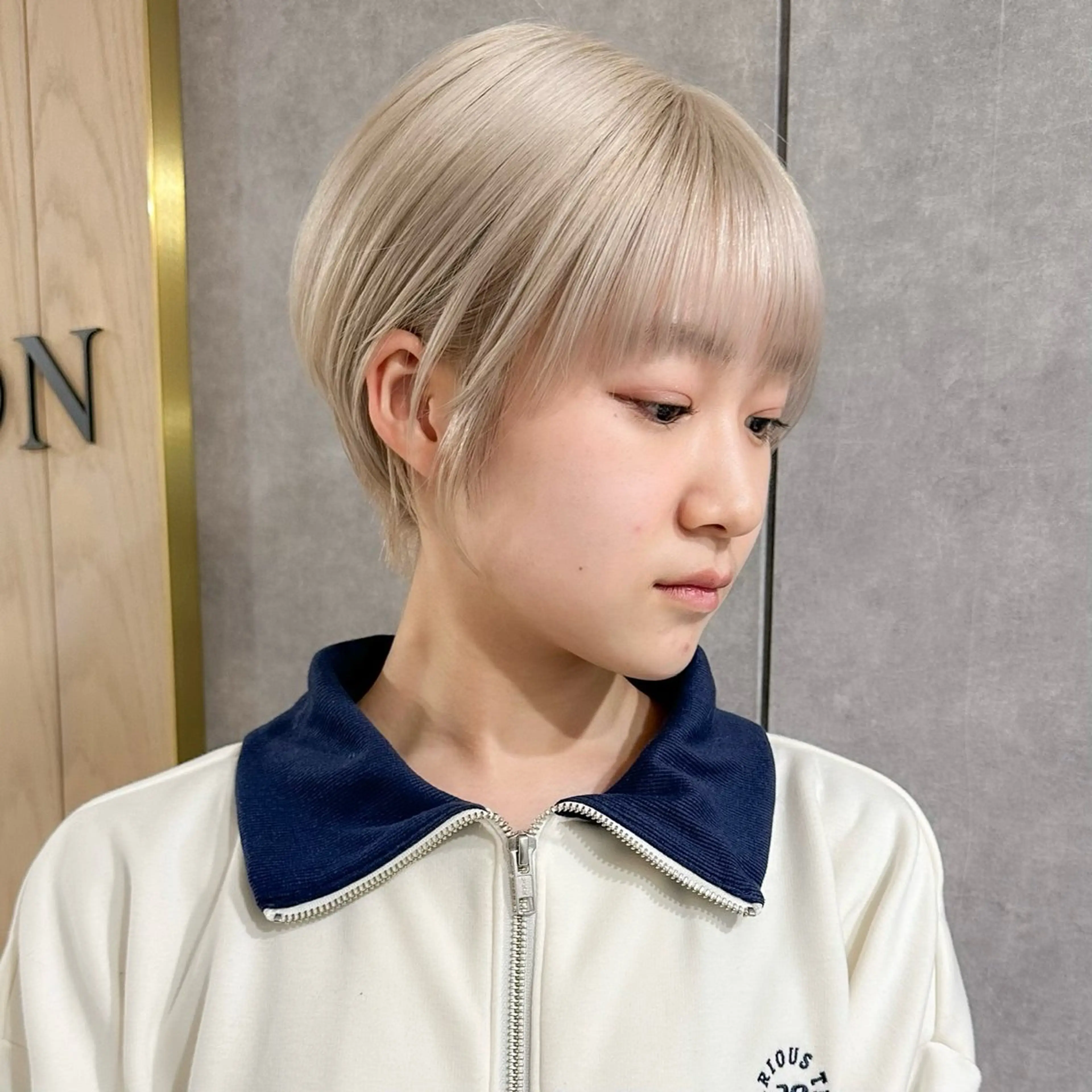 ショート カラー ブロンド ホワイトブロンド ショートヘア カット ヘアカラー ショートオタク ❣️Genkiのヘアスタイル