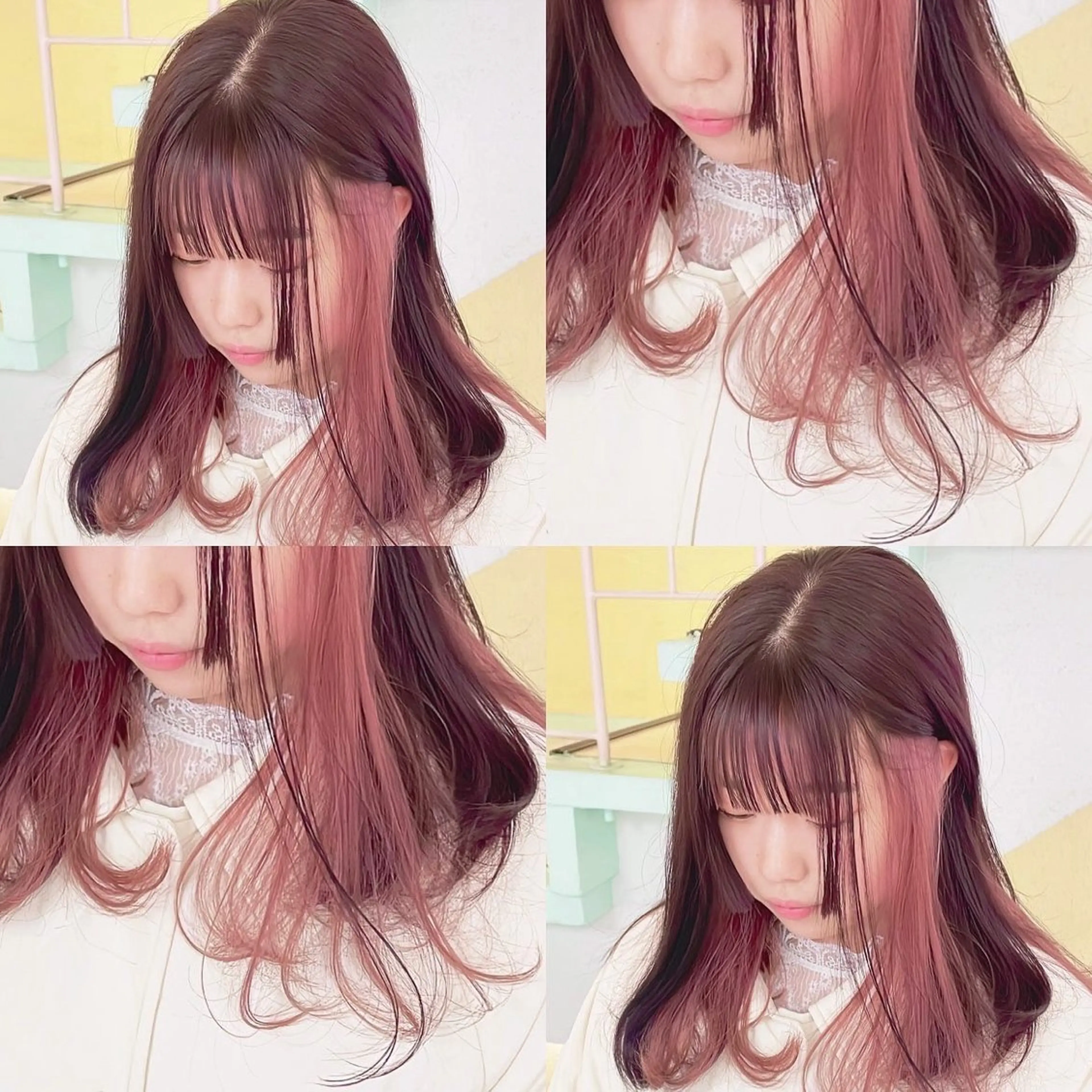 カラー ヘアカラー トリートメント 渋谷:インナーカラー ／🍒エリカ🍒のヘアスタイル