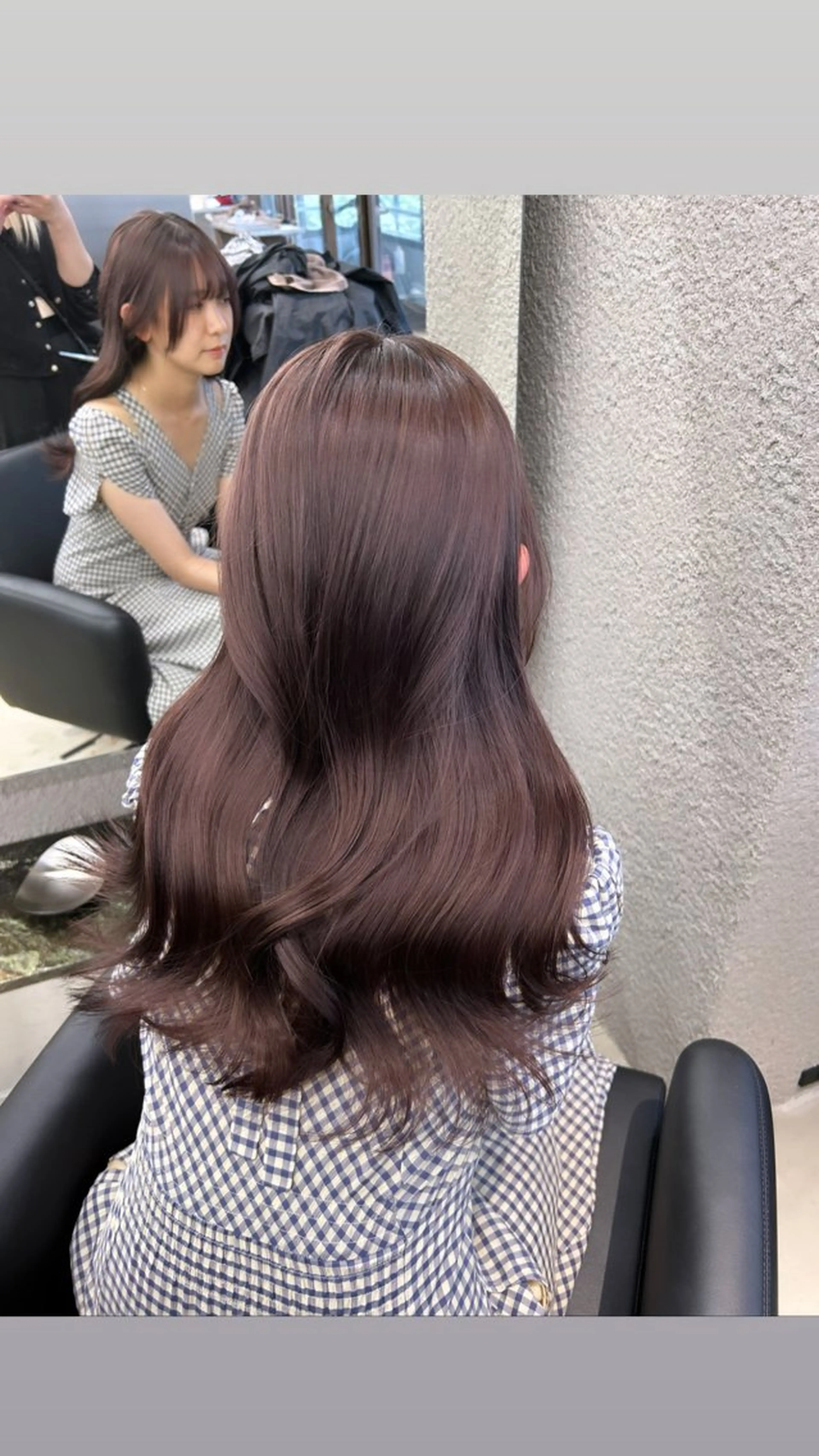 ロング カラー ダブルカラー 韓国風ヘア ヘアカラー トリートメント ヘアセット 名古屋栄♡PELE 上品な透明感ベージュのヘアスタイル