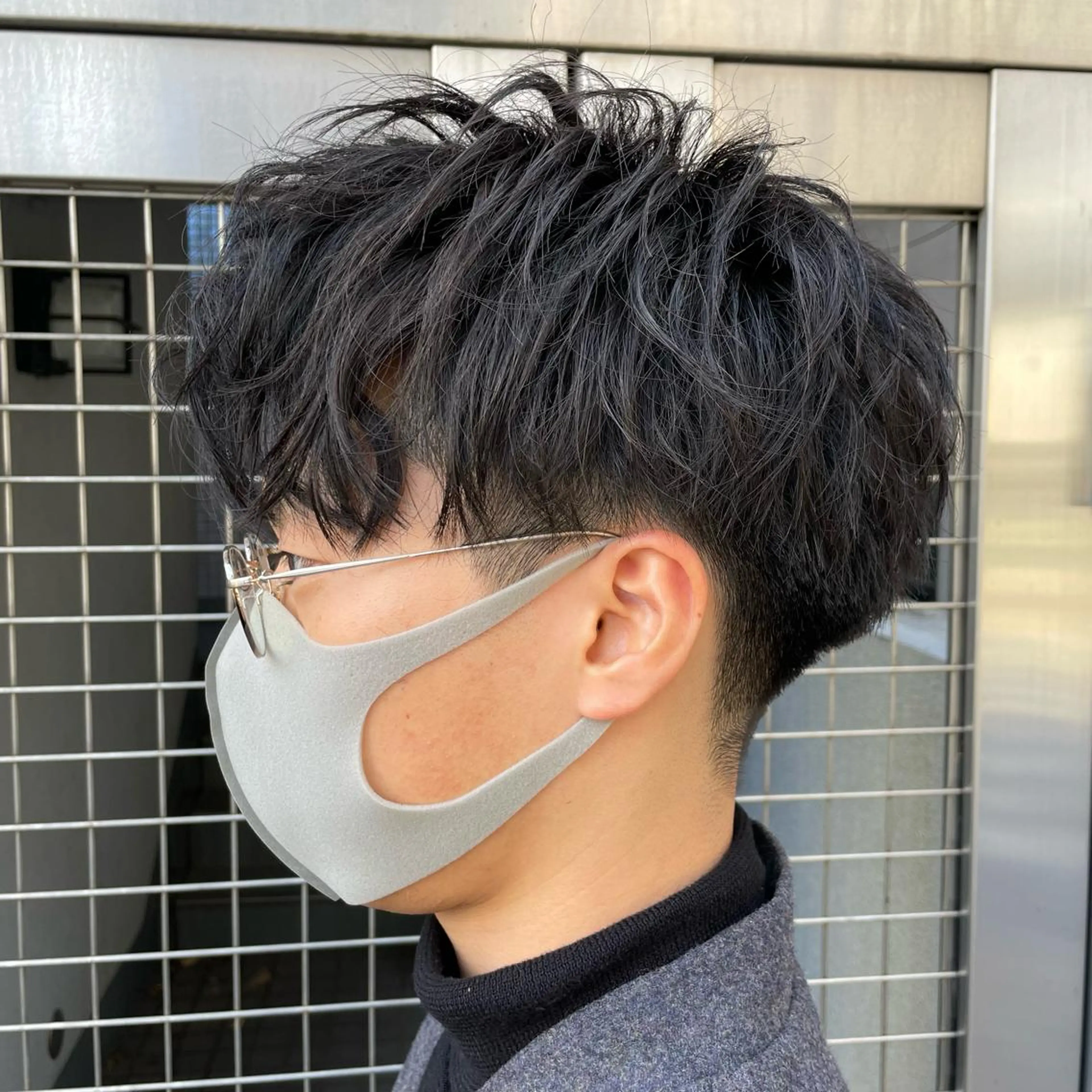 ショート メンズ アイブロウ カット 【メンズ縮毛矯正】 田中秀斗のヘアスタイル