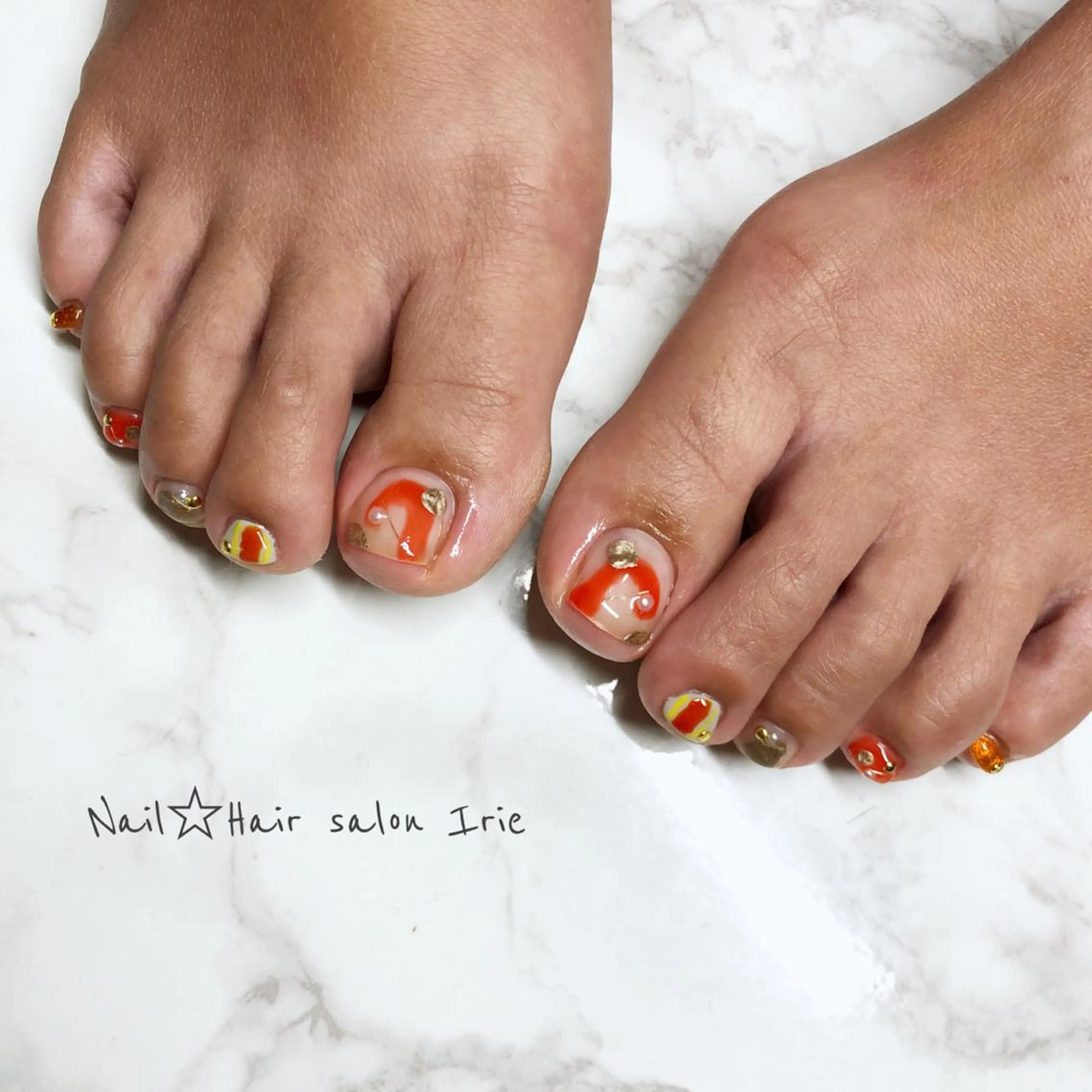 ネイル フットネイル Hair salon Irie所属・與儀 知佳のネイルデザイン
