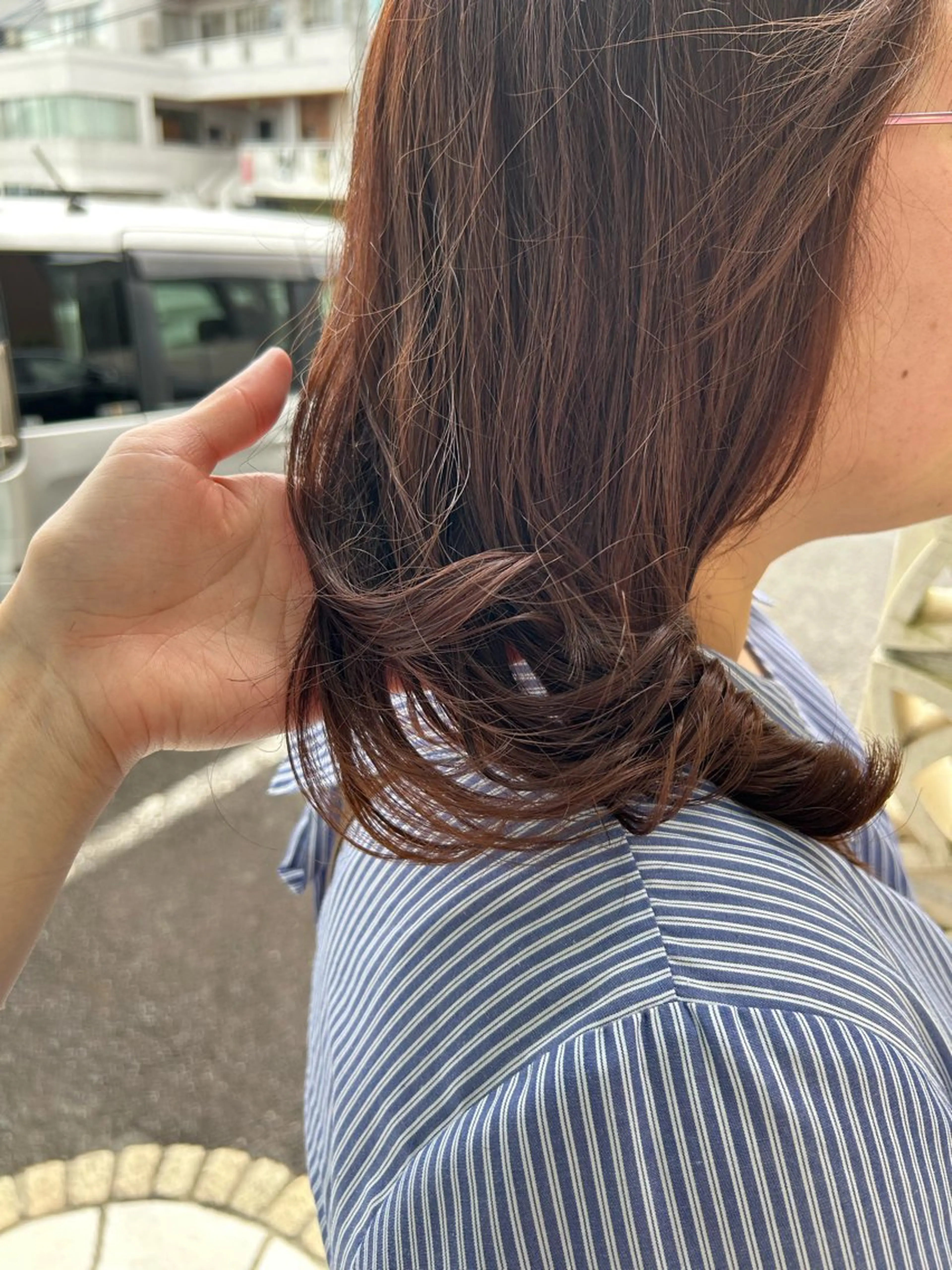 セミロング セミロングパーマ カット パーマ 増田 結莉のヘアスタイル