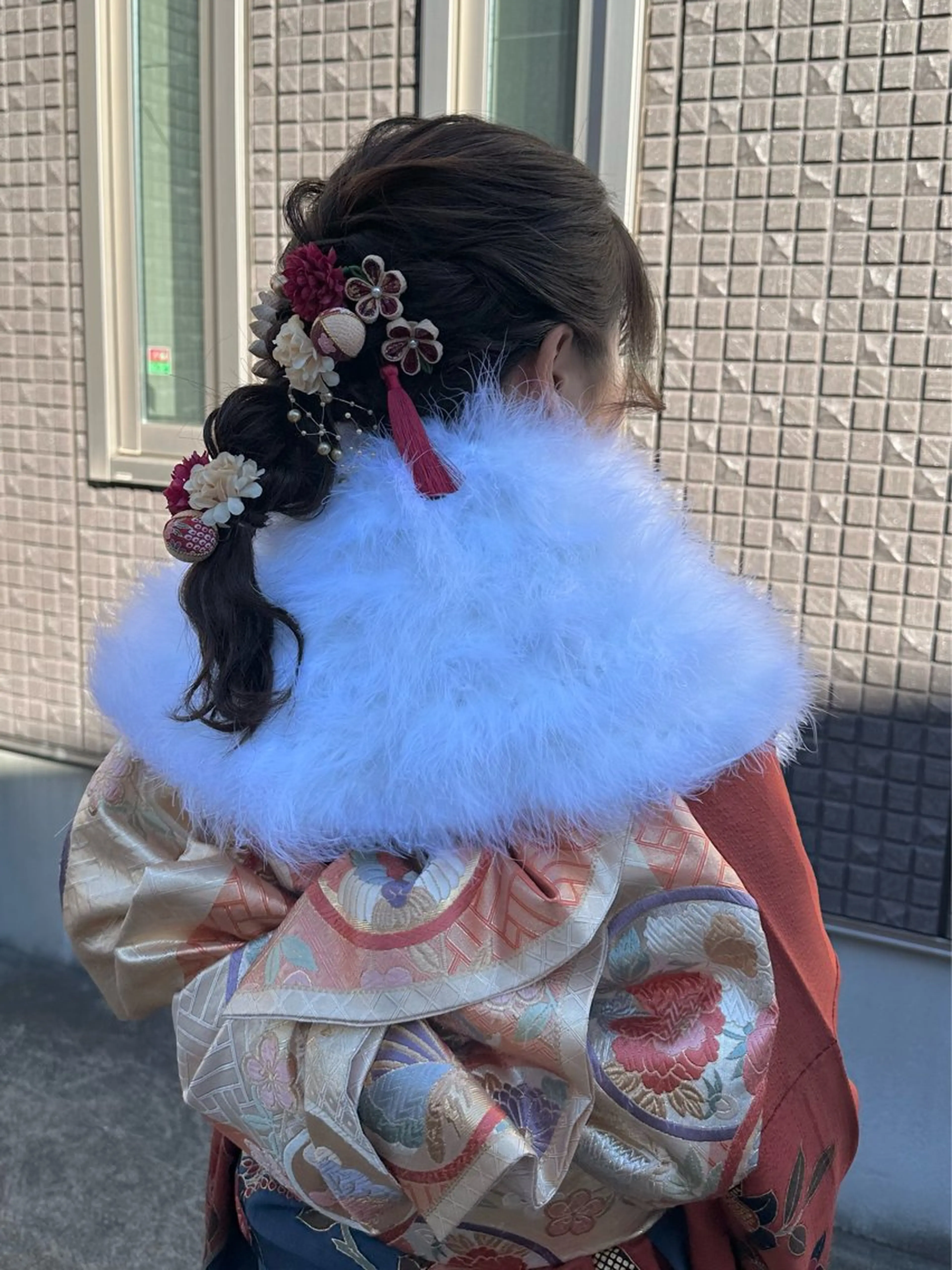 ヘアアレンジ 成人式 ヘアセット CURE 朱梨のマツエク・マツパデザイン
