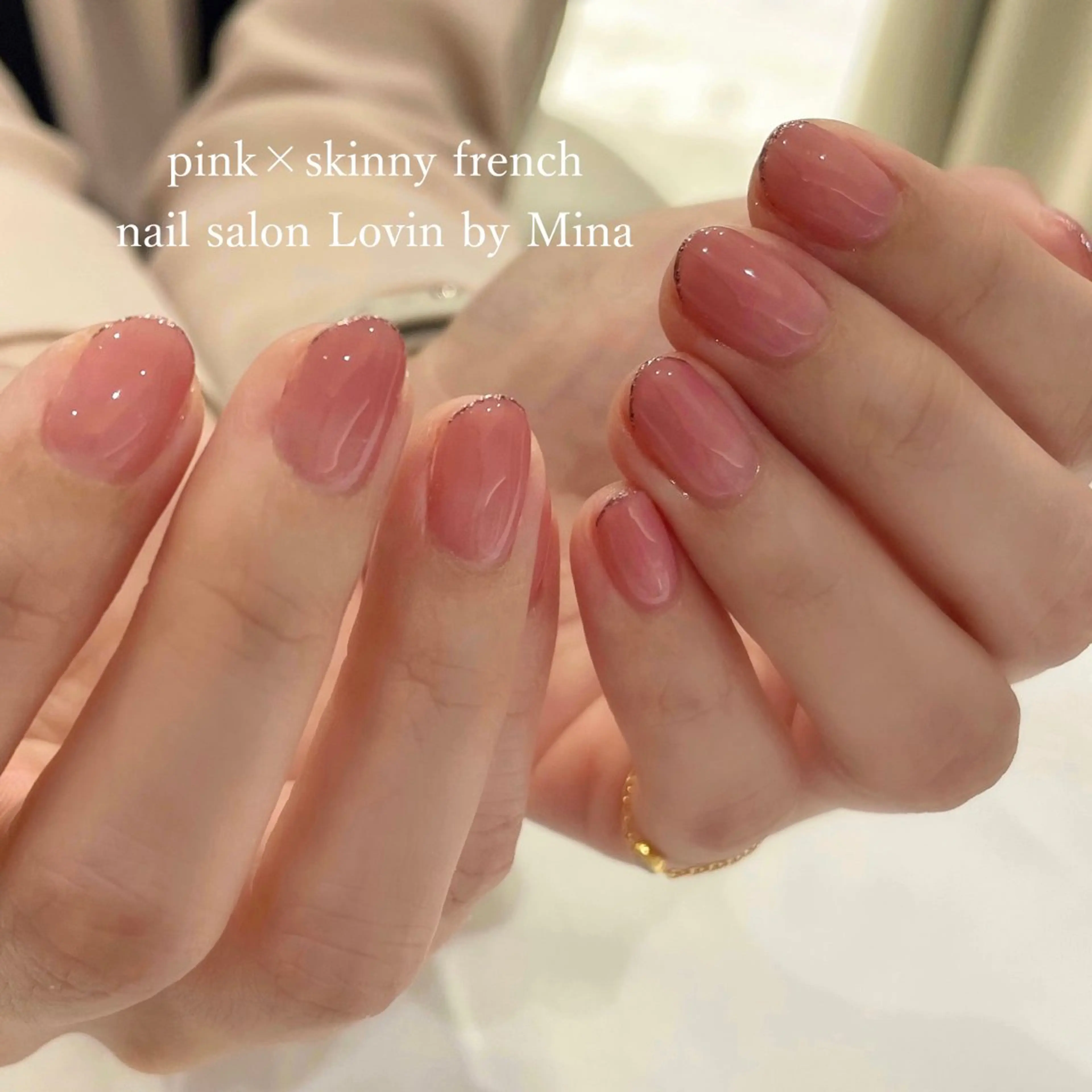 ネイル ジェルネイル マグネットネイル ニュアンスネイル オフィスネイル パラジェル パラジェルプレミアムサロン nail care &spa Lovin［ラヴィン］所属・Azegami Minaのネイルデザイン