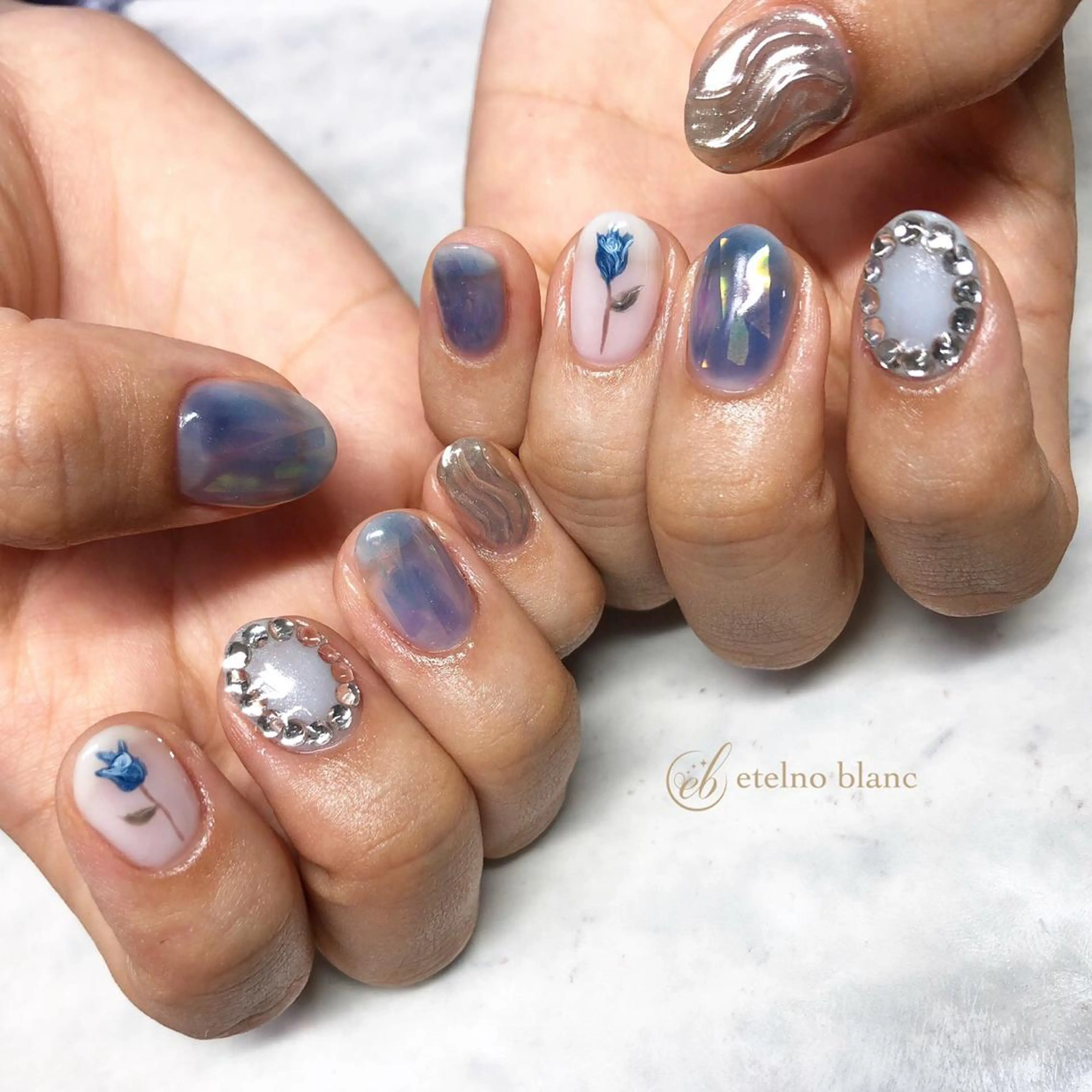 ネイル etelno blanc中目黒のネイルデザイン