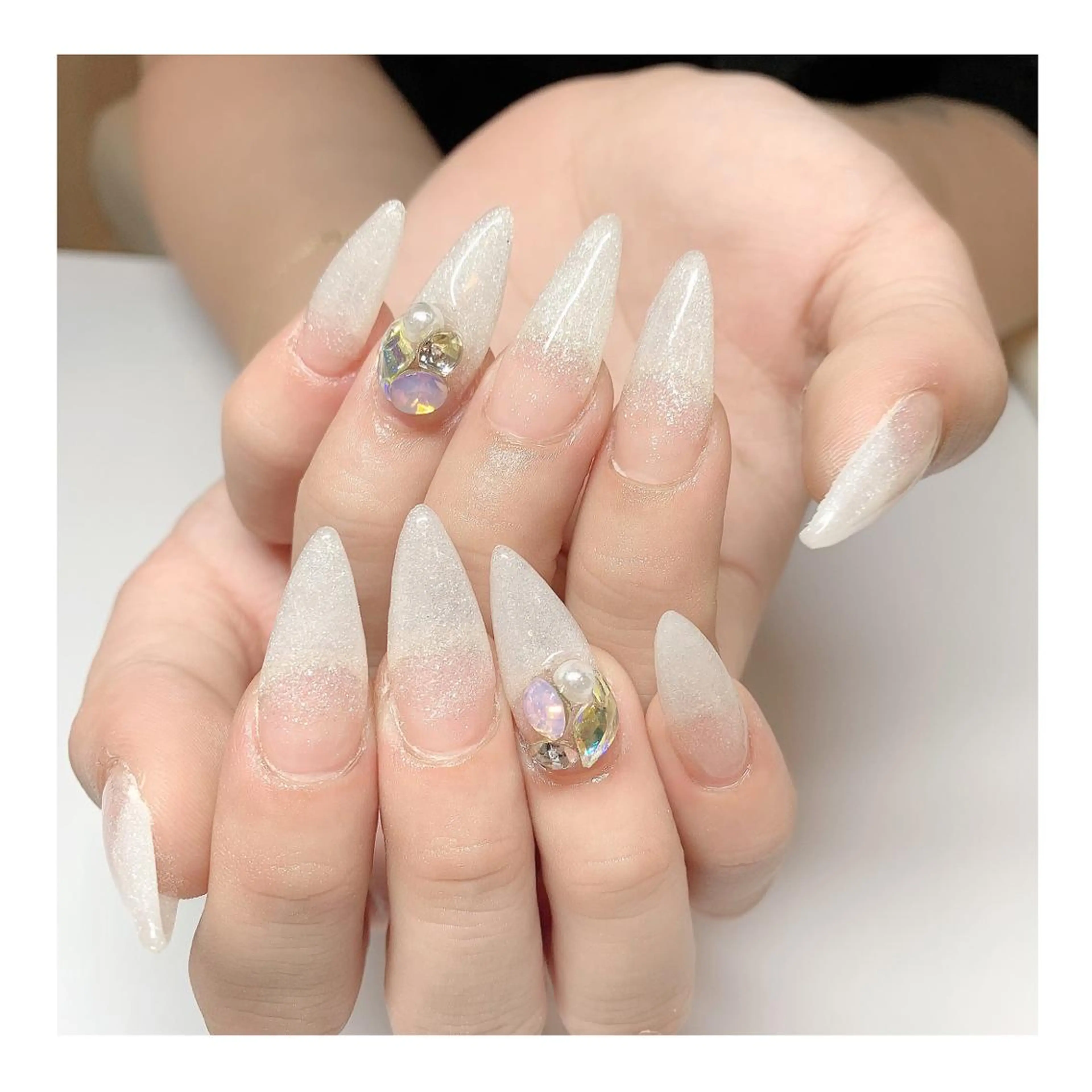 ネイル ラメ(グリッター) スカルプネイル ハンドネイル LaLa Peach 福岡のネイルデザイン