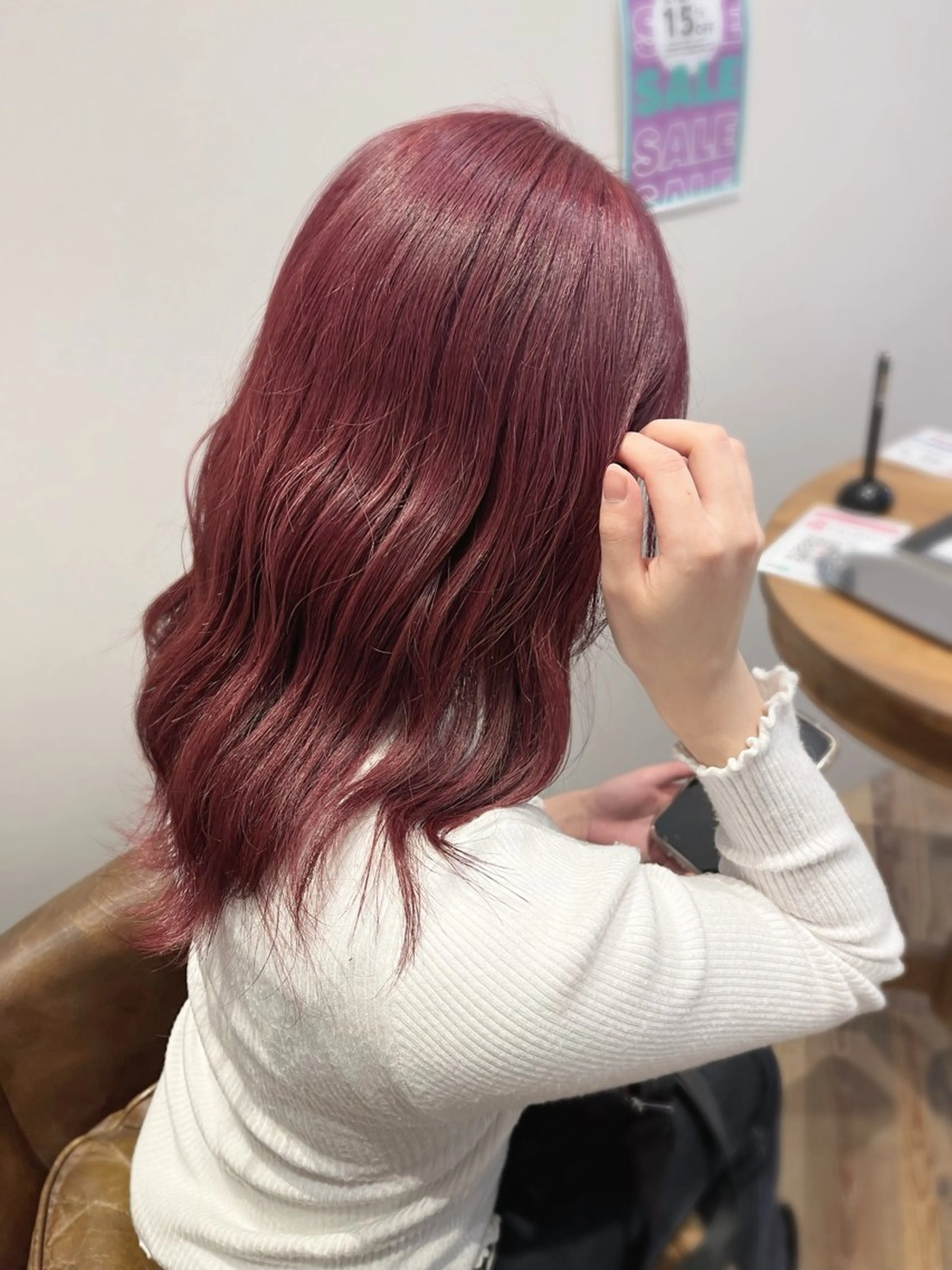 ロング カラー ブリーチ ラベンダーカラー ピンクカラー ピンクラベンダー カット ヘアカラー トリートメント 中津/梅田/赤み消し /髪質改善/愛芽のヘアスタイル