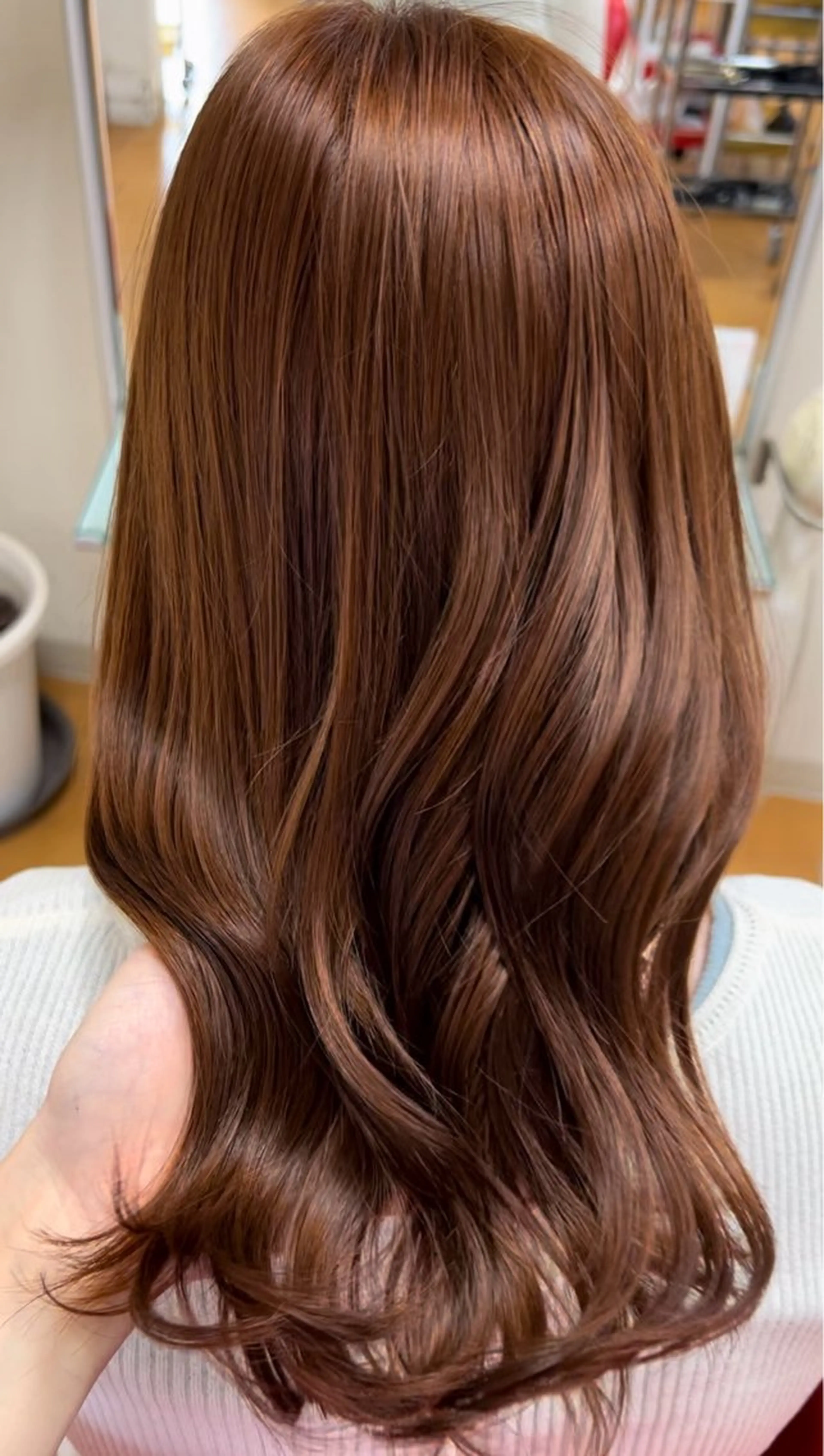 ロング カラー ブラウンカラー 学生 ヘアカラー トリートメント 澤越 遥花のヘアスタイル