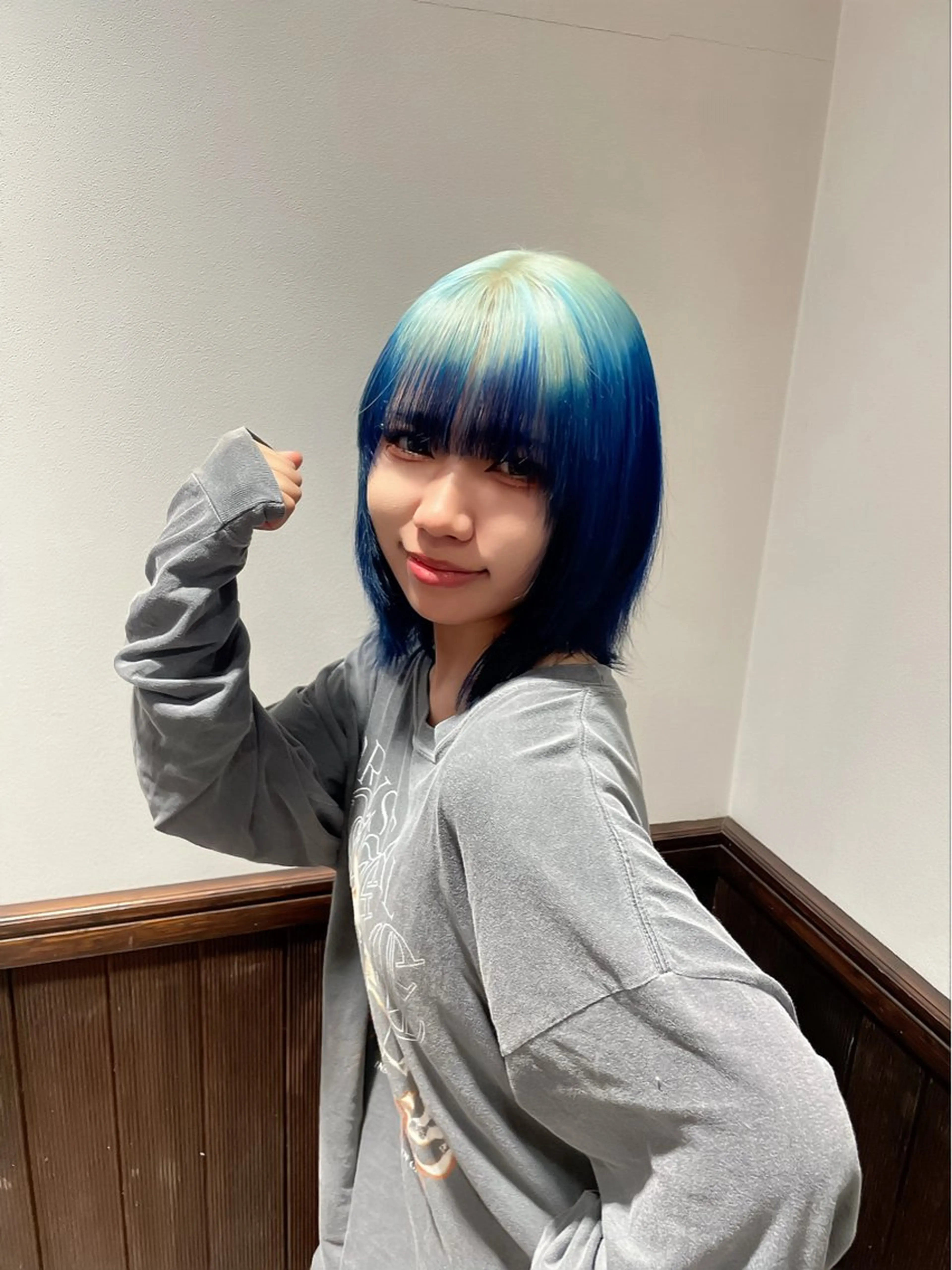 ミディアム ヘアカラー 杉山 亜未のヘアスタイル