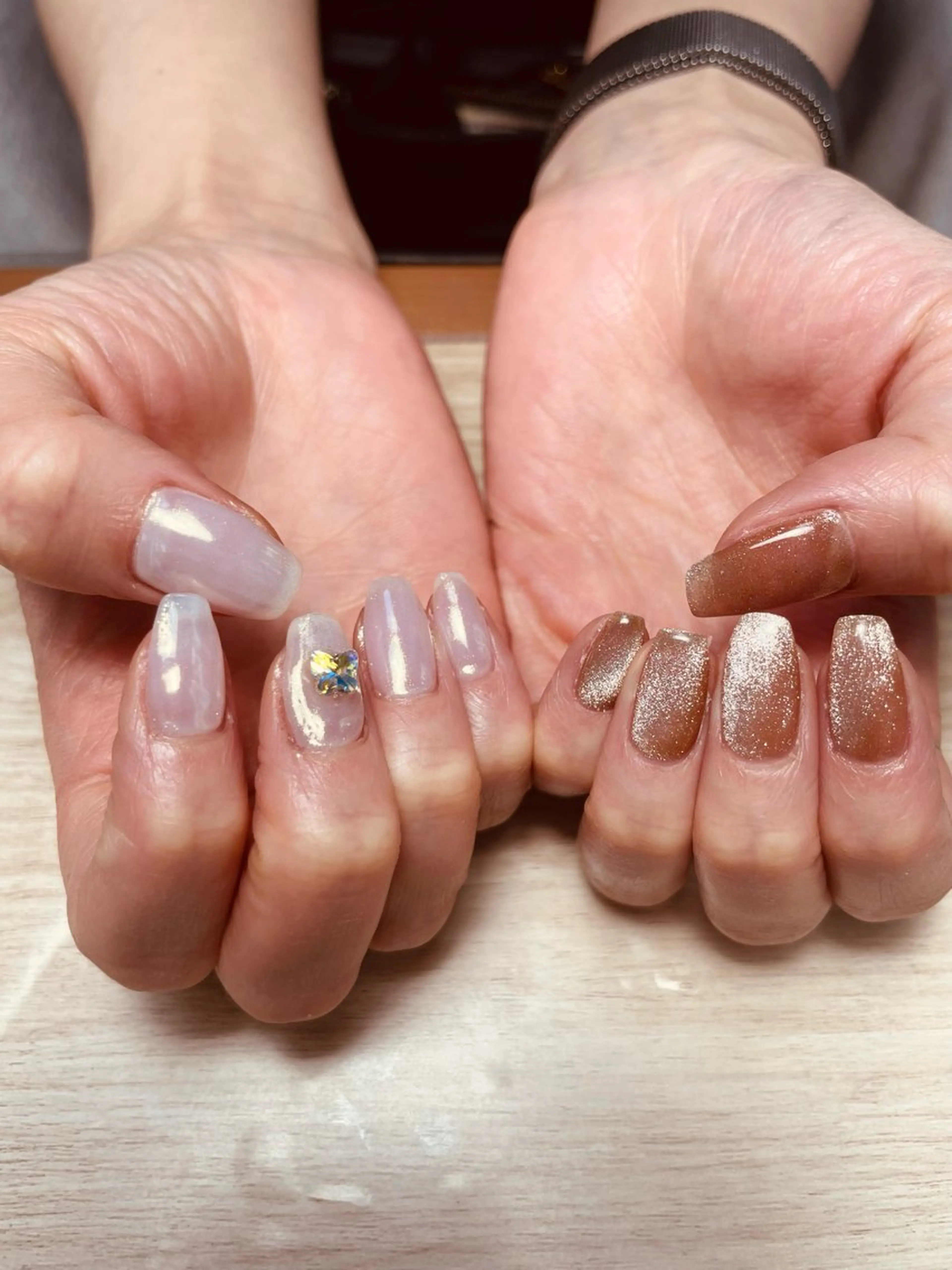 ネイル オーロラネイル ジェルネイル マグネットネイル AZNAIL matsudaのネイルデザイン