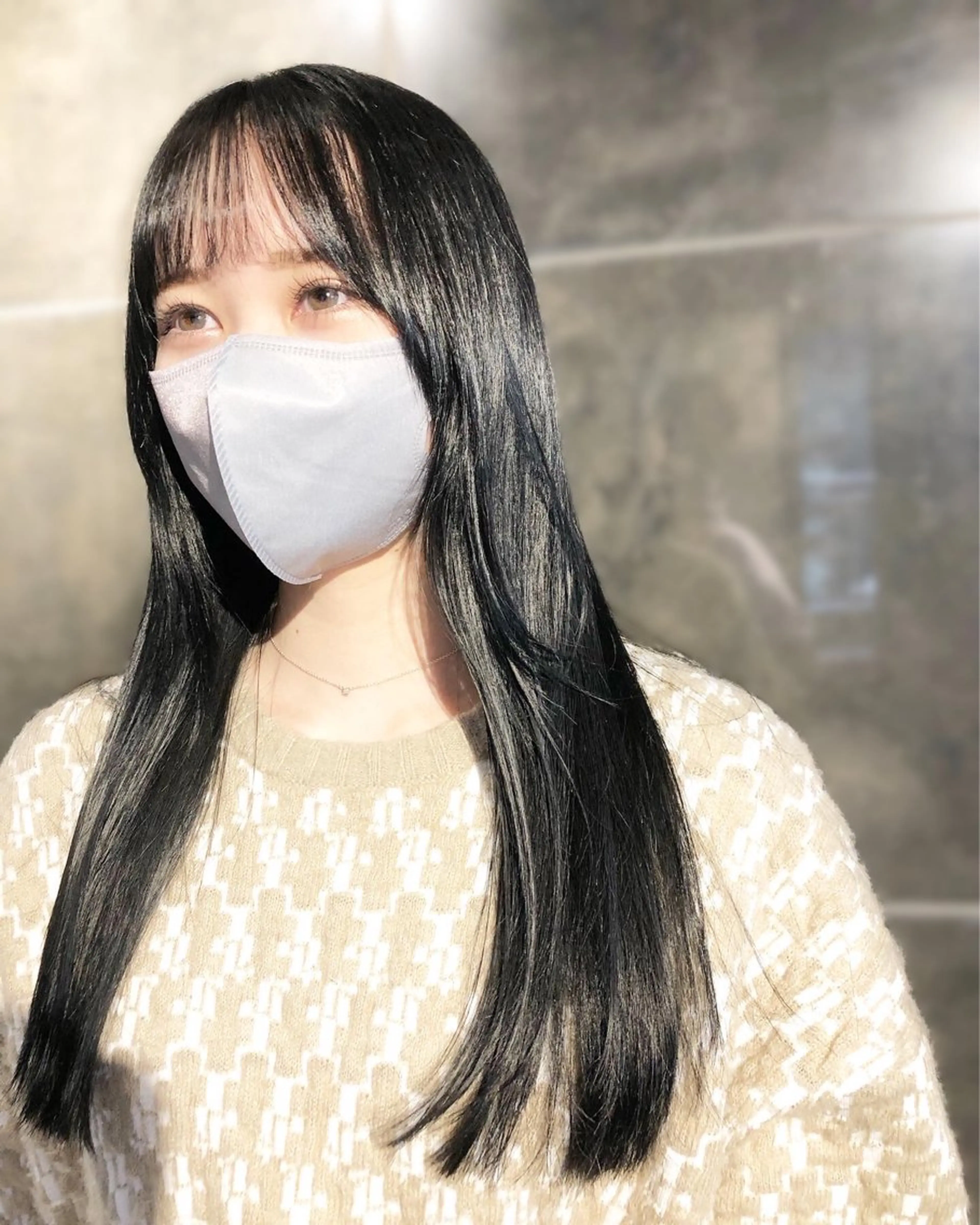 ロング カラー ヘアアレンジ 黒髪 透明感カラー カット ヘアカラー トリートメント ainico+所属・メンズ特化✂️栗原 侑也のヘアスタイル